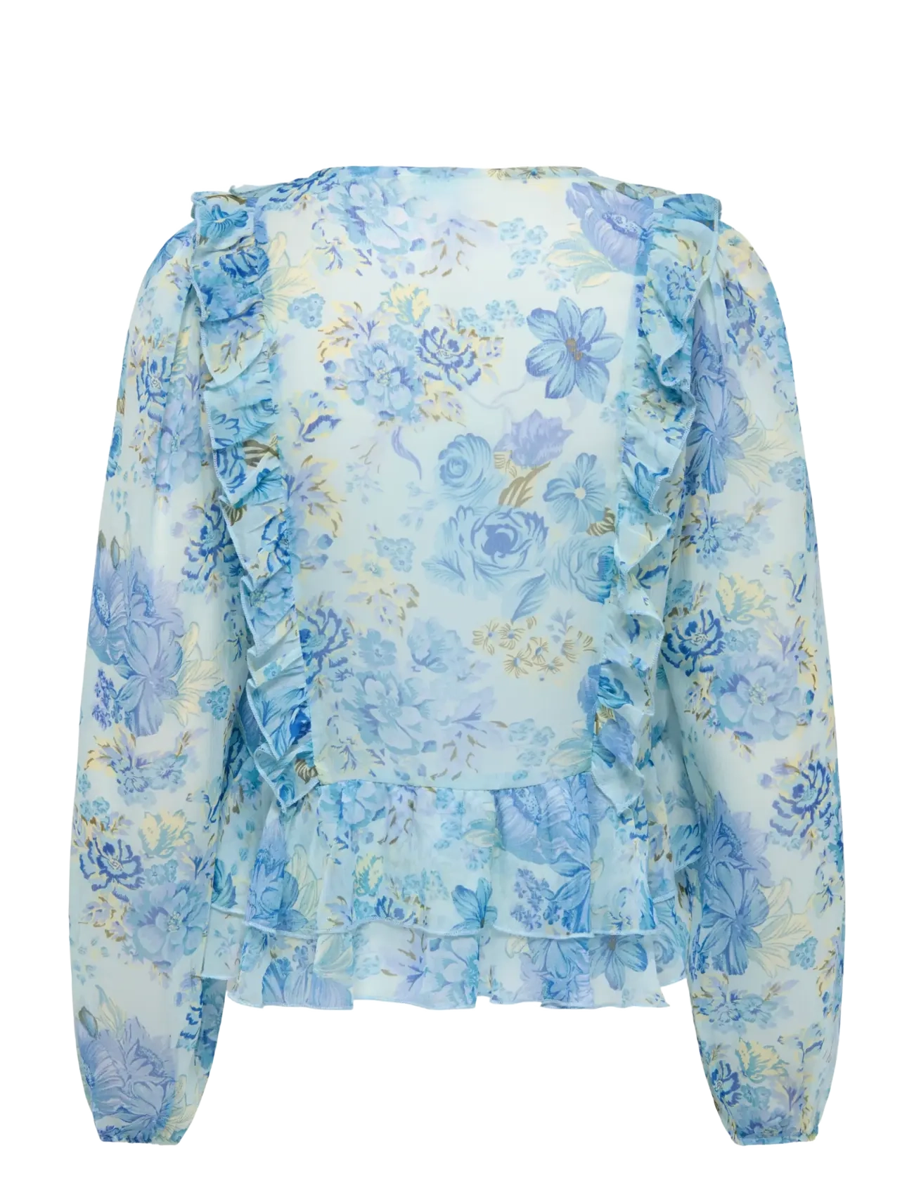 ONLY - ONLVICTORIA LS FRILL TOP WVN EX - pikkade varrukatega pluusid - cloud dancer - 2