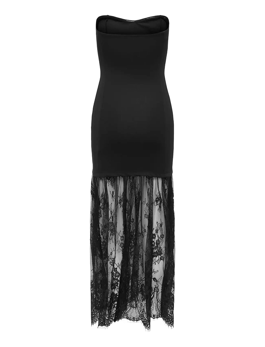 ONLY - ONLMAPLE S/L TUBE DRESS BOX JRS - blondekjoler - black - 1