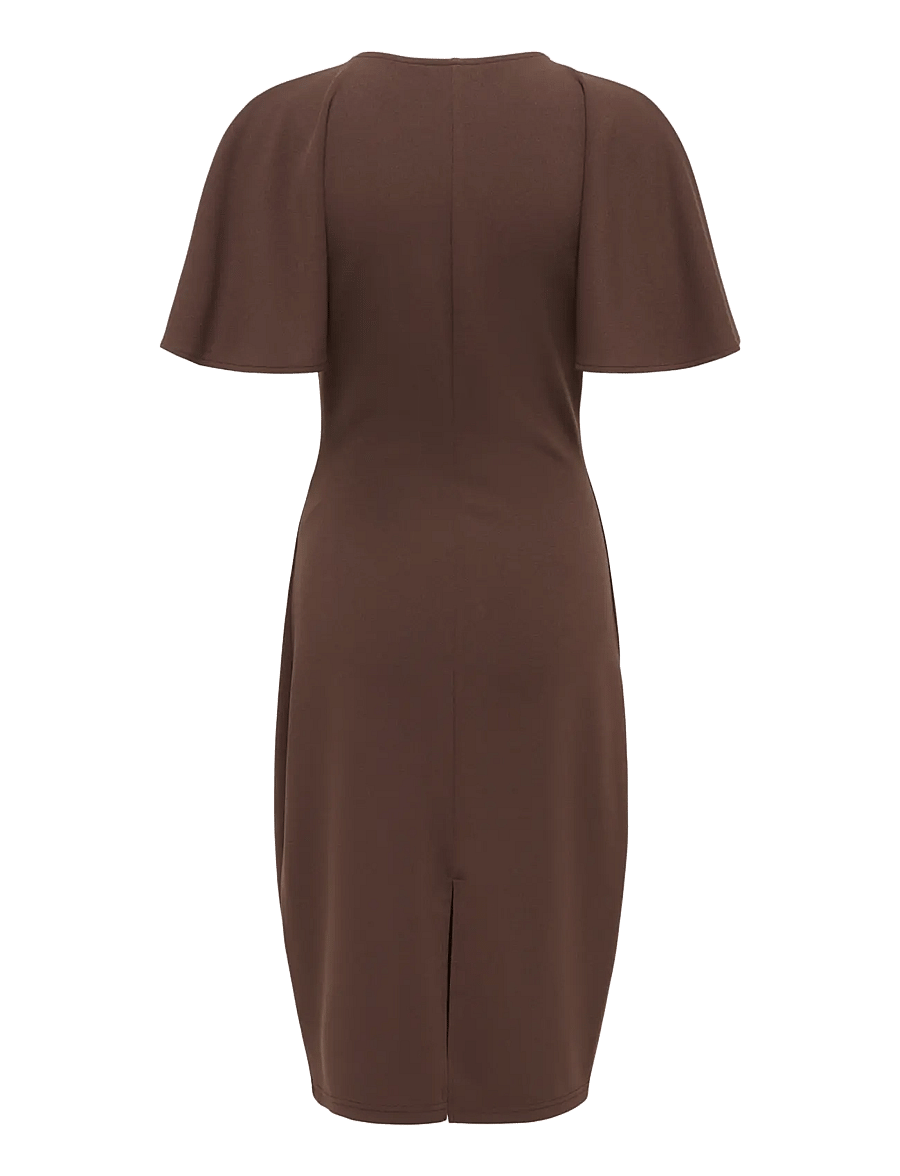 ONLY - ONLPEPPER S/S SLIT DRESS CS JRS - kootud kleidid - coffee bean - 1