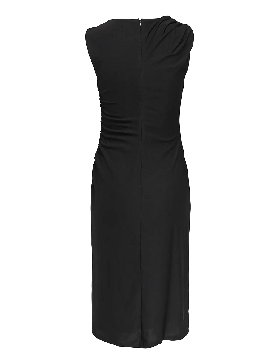 ONLY - ONLAMBER S/L RUCHING MIDI DRESS CS JRS - stramme kjoler - black - 1