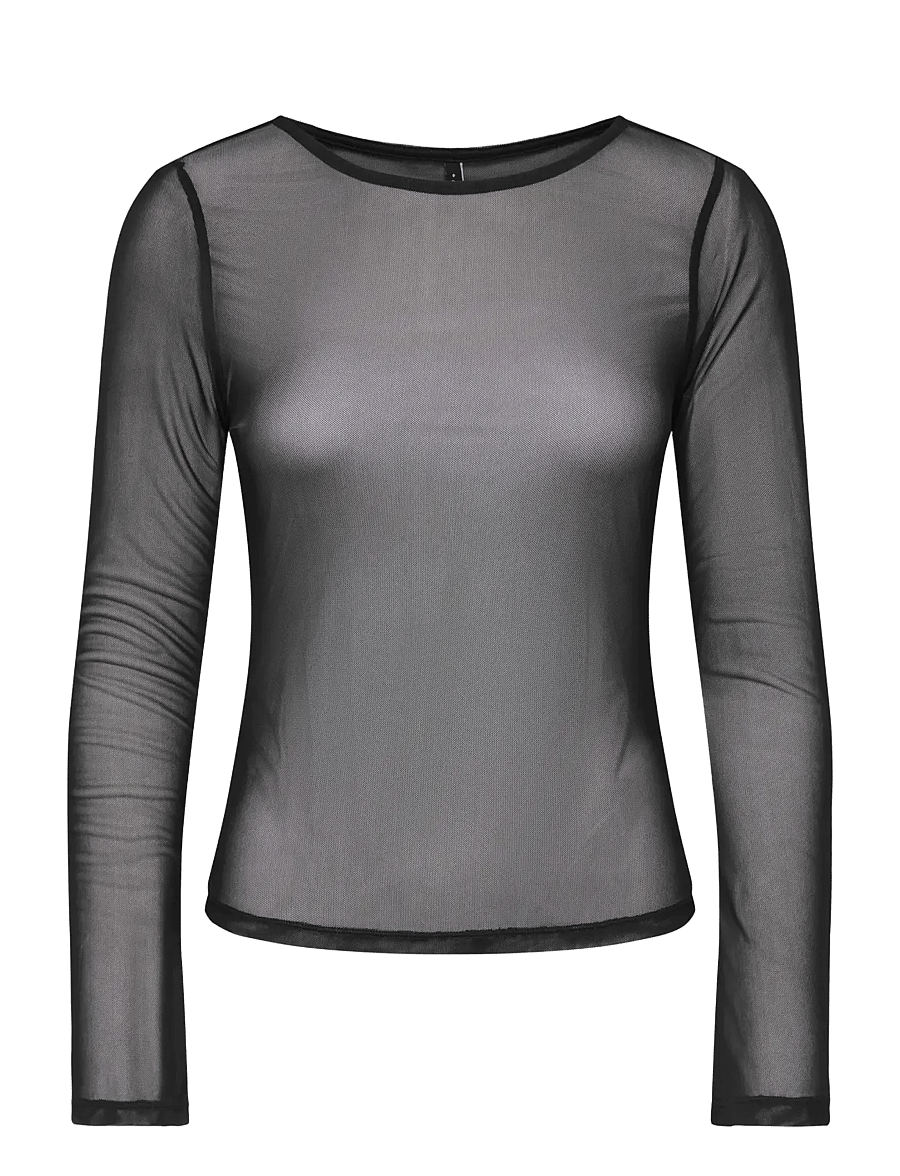 ONLY - ONLNOX BOATNECK BELL L/S TOP JRS - långärmade toppar - black - 0