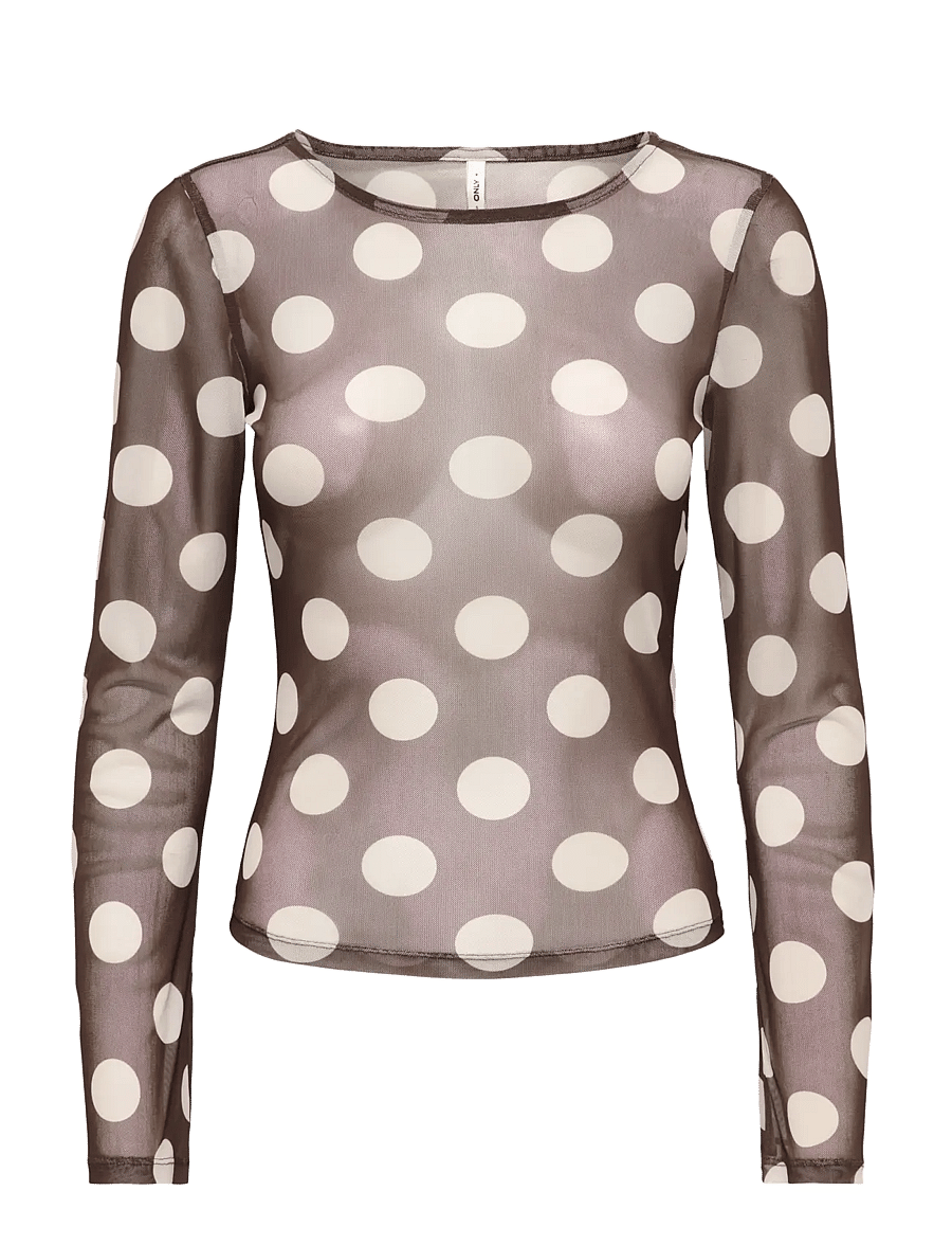 ONLY - ONLNOX BOATNECK BELL L/S TOP JRS - langärmlige tops - coffee bean - 0
