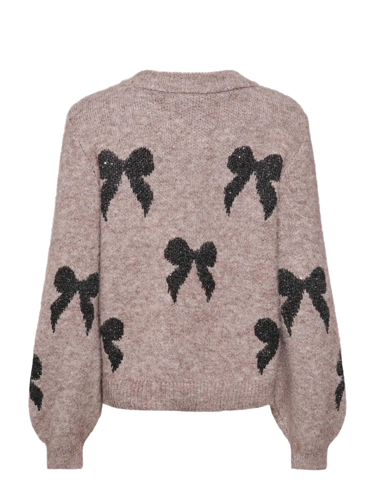 ONLY - ONLDOFFA LS O-NECK GLITTER KNT - striktrøjer - walnut - 2