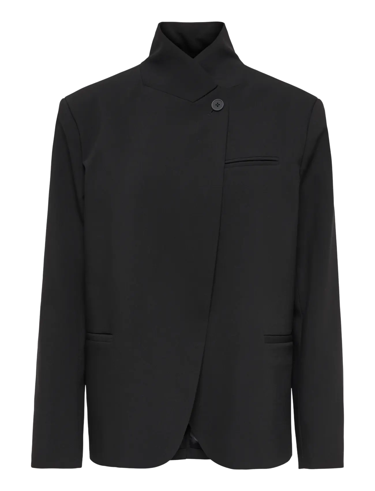ONLY ONLRAVEN L/S HIGHNECK BLAZER TLR - Kavajer - BLACK / black