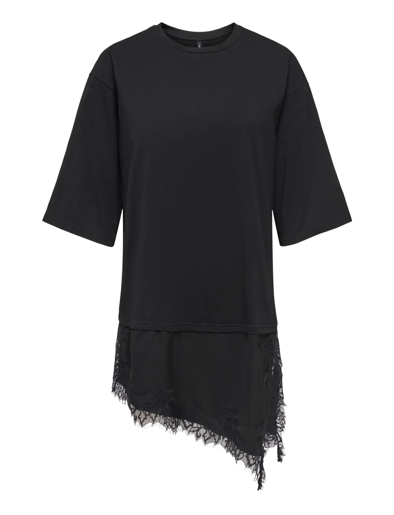 ONLY ONLMADELYN S/S LACE TOP JRS - T-Shirts & Tops - BLACK / black