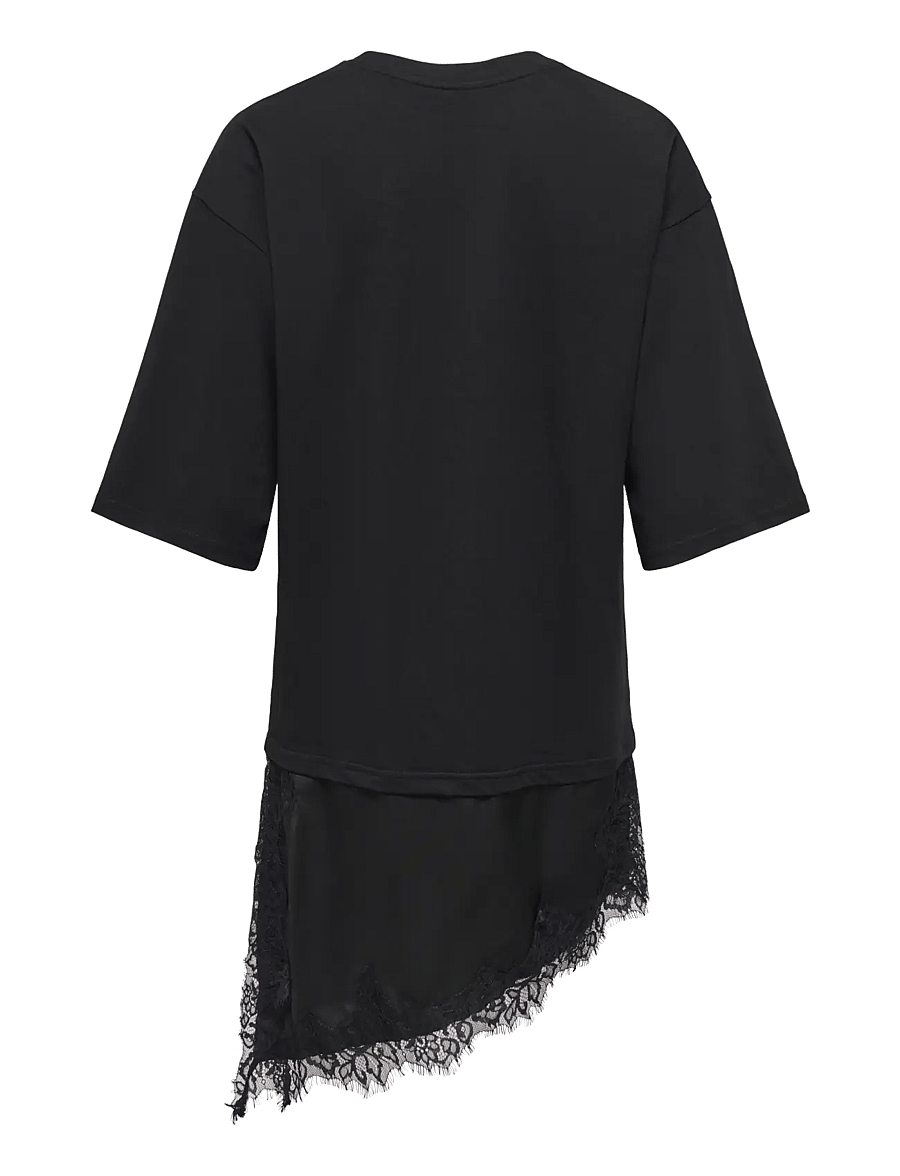 ONLY - ONLMADELYN S/S LACE TOP JRS - t-särgid - black - 1