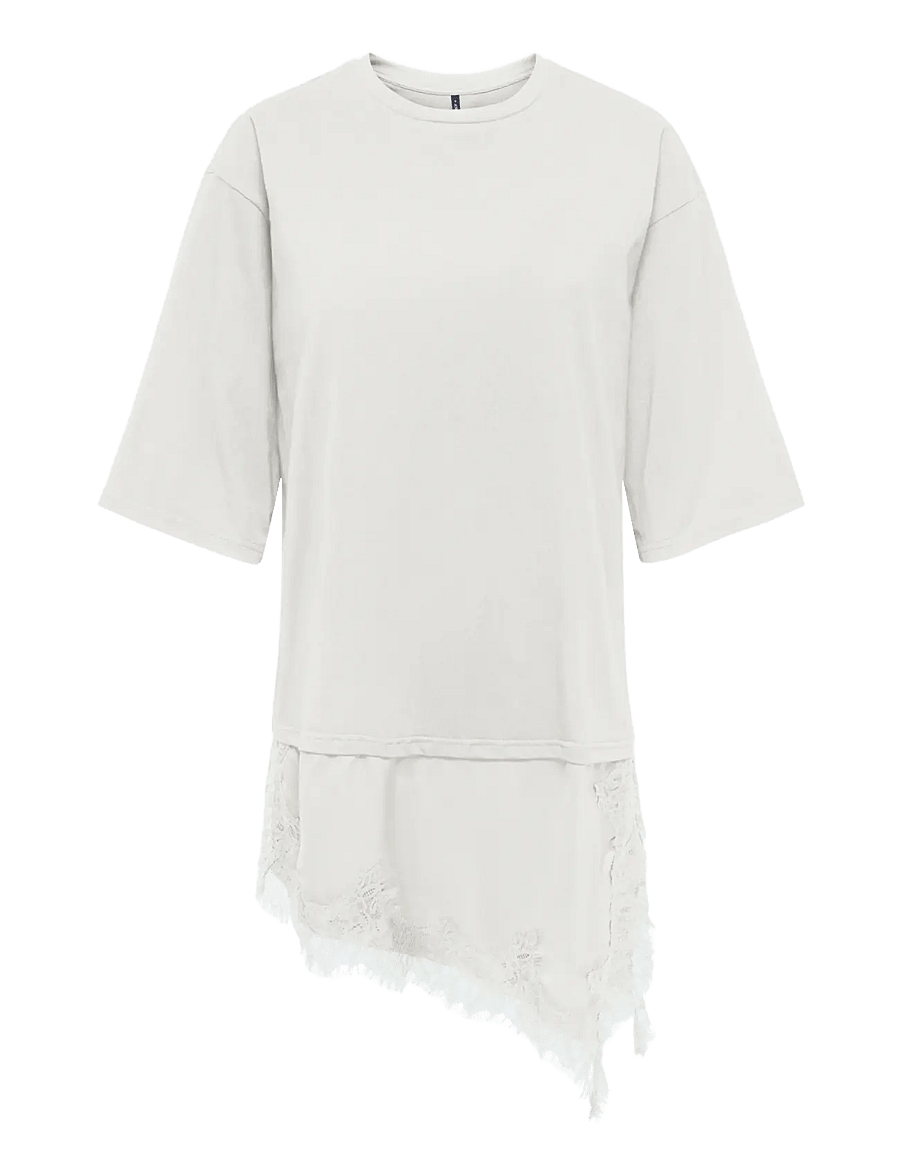 ONLY - ONLMADELYN S/S LACE TOP JRS - t-shirts - cloud dancer - 0
