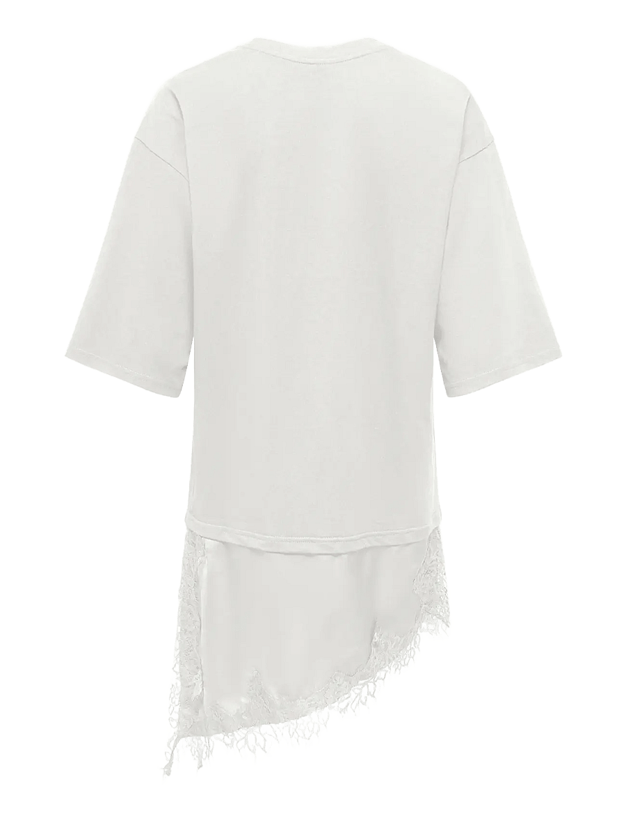 ONLY - ONLMADELYN S/S LACE TOP JRS - t-shirts - cloud dancer - 1