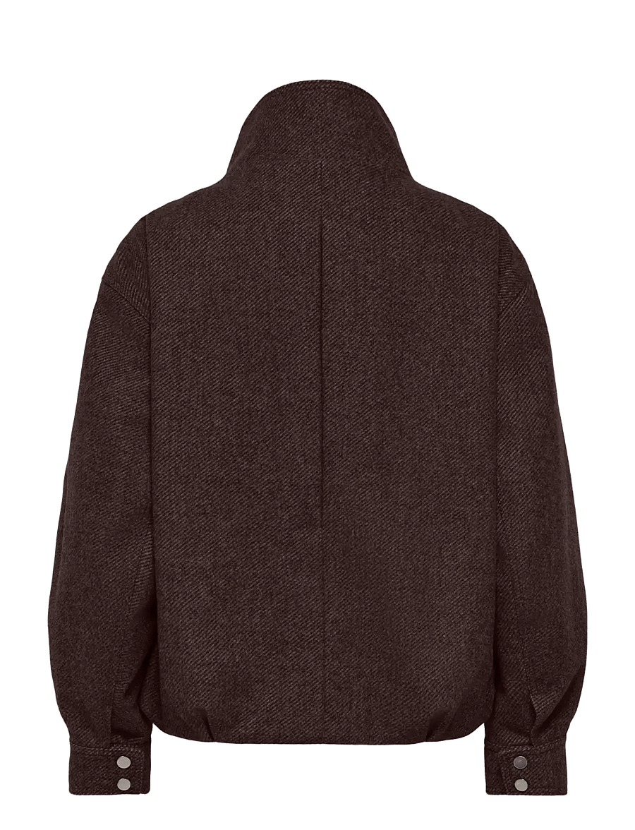 ONLY - ONLASTA HIGH COLLAR BOMBER JACKET OTW - lette jakker - chocolate torte - 1