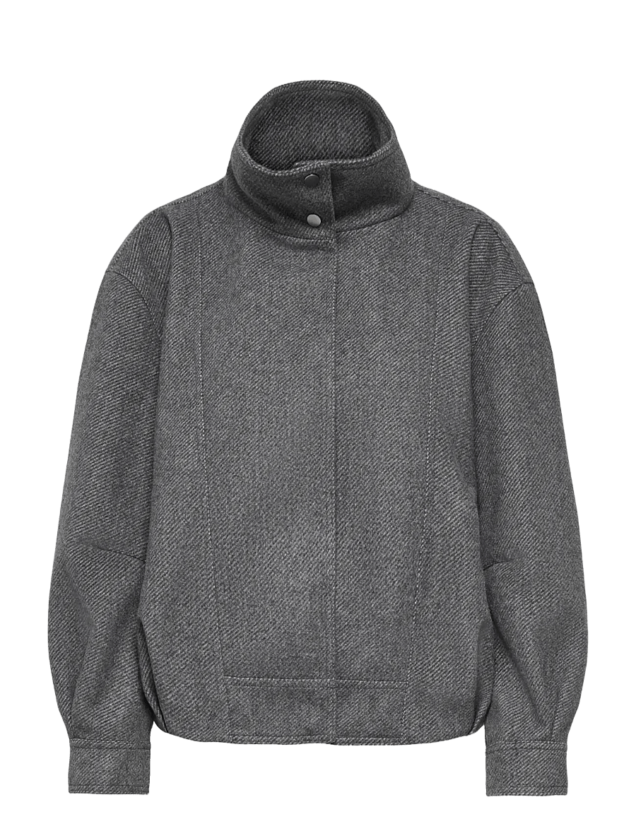 ONLY - ONLASTA HIGH COLLAR BOMBER JACKET OTW - leichte jacken - dark grey melange - 1