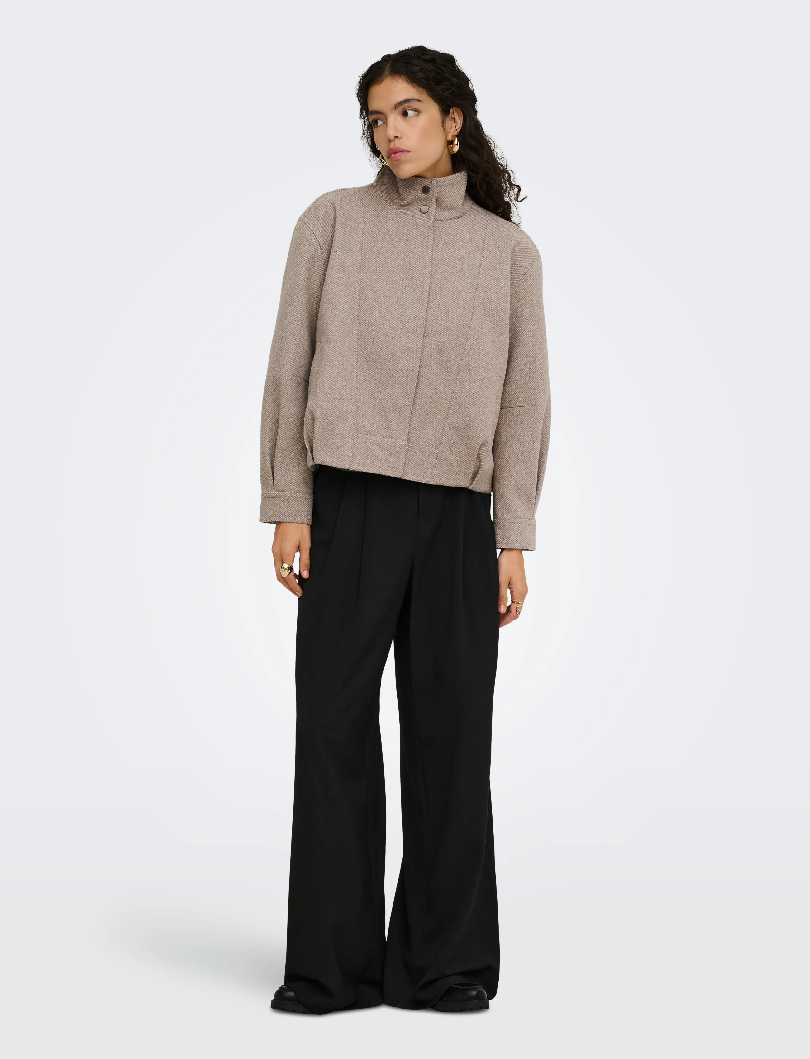 ONLY - ONLASTA HIGH COLLAR BOMBER JACKET OTW - simply taupe - 4