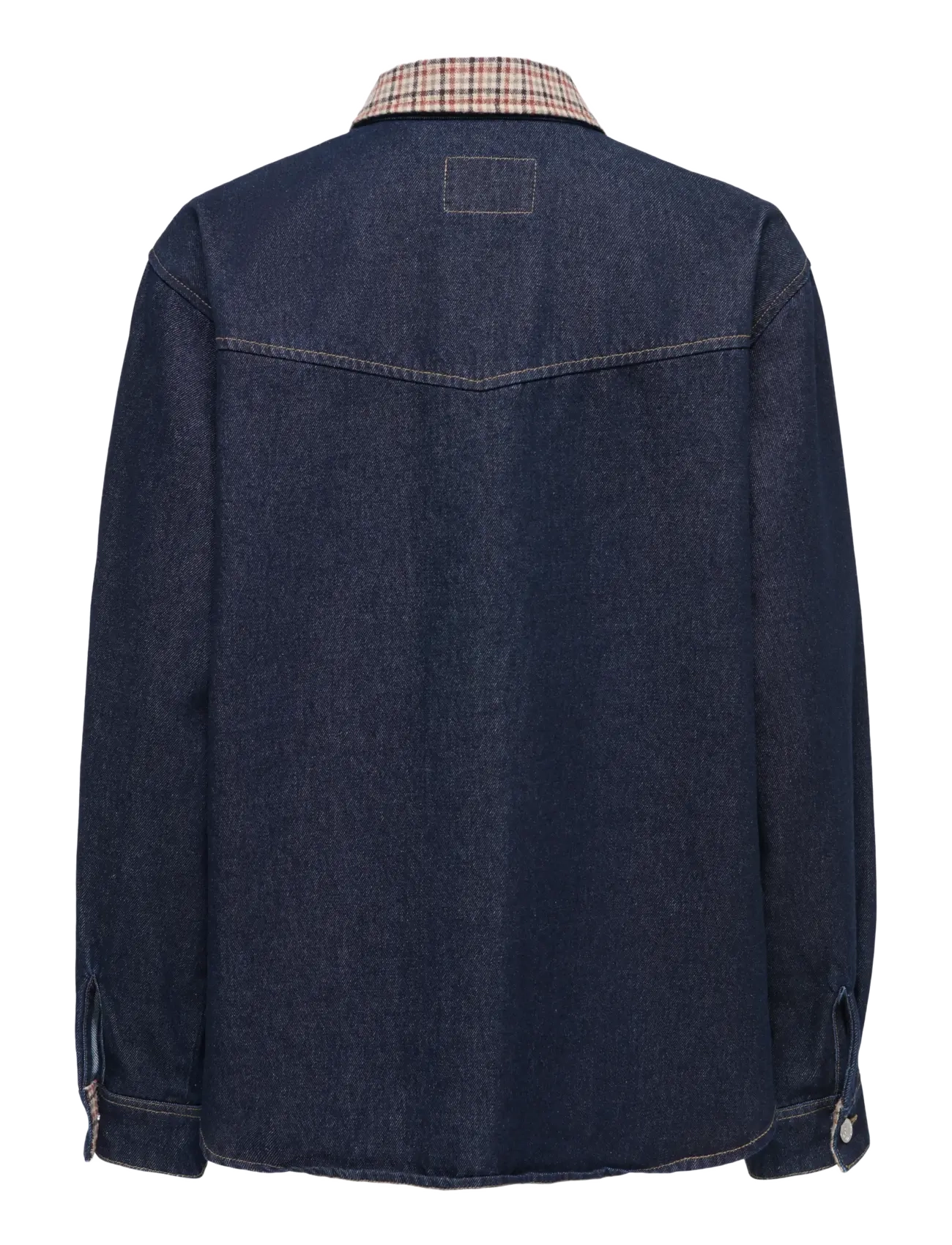 ONLY - ONLVERA LS CHECK DNM SHIRT SIJI - dark blue denim - 2