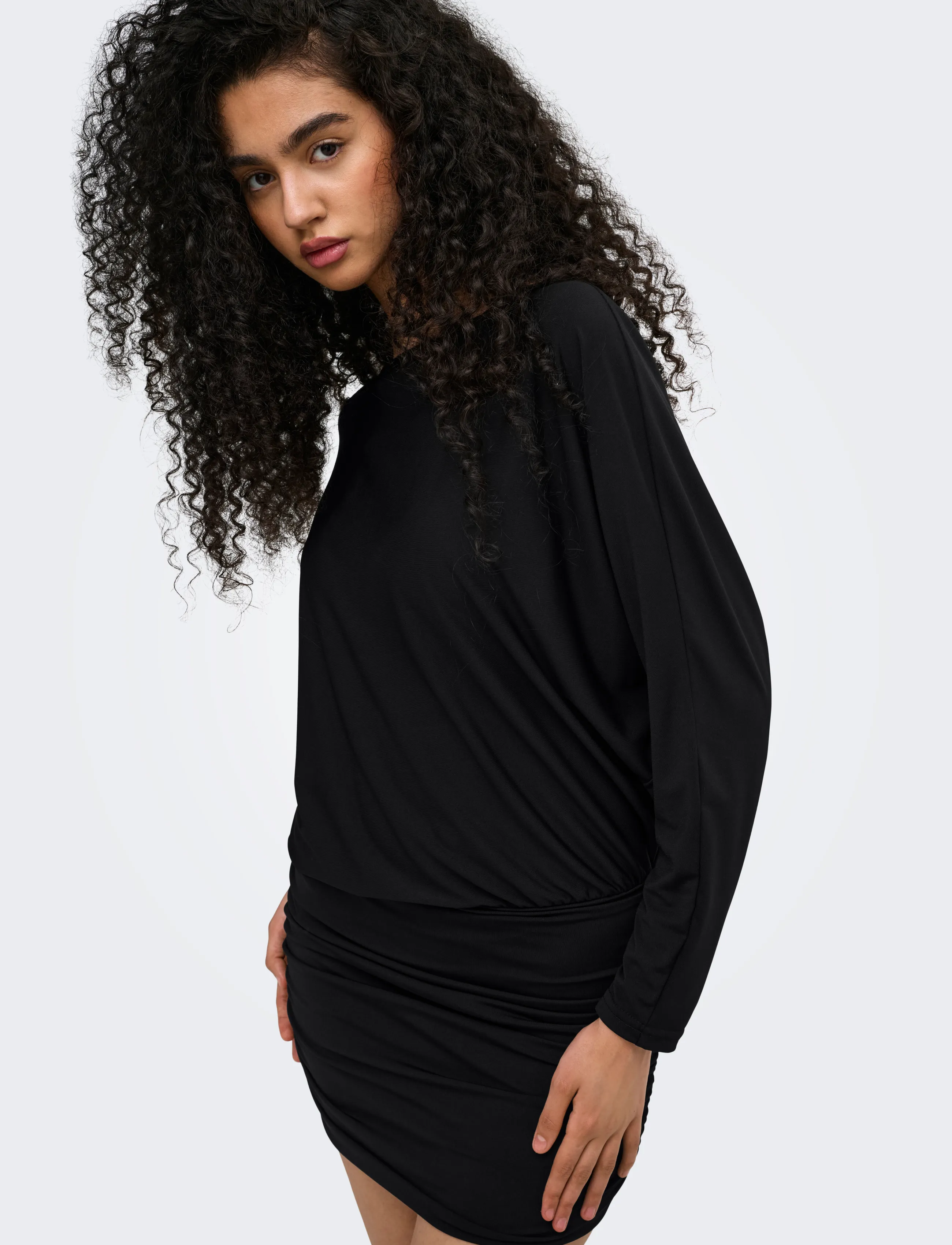 ONLY Onlaria L/S Bat Dress Jrs korta klänningar dam – bild 6