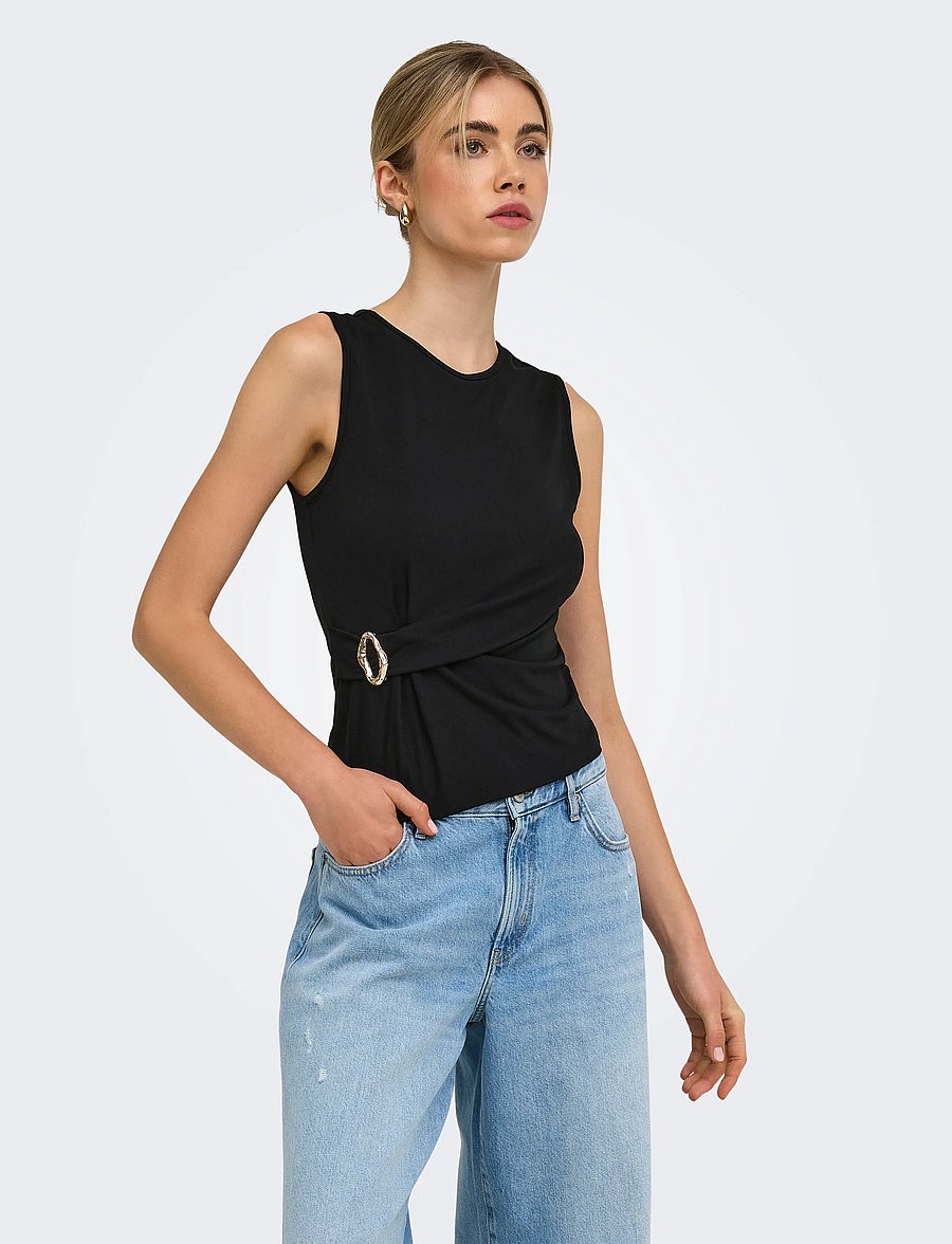 ONLY - ONLHAZE S/L BUCKLE TOP JRS - Ärmellose tops - black - 0