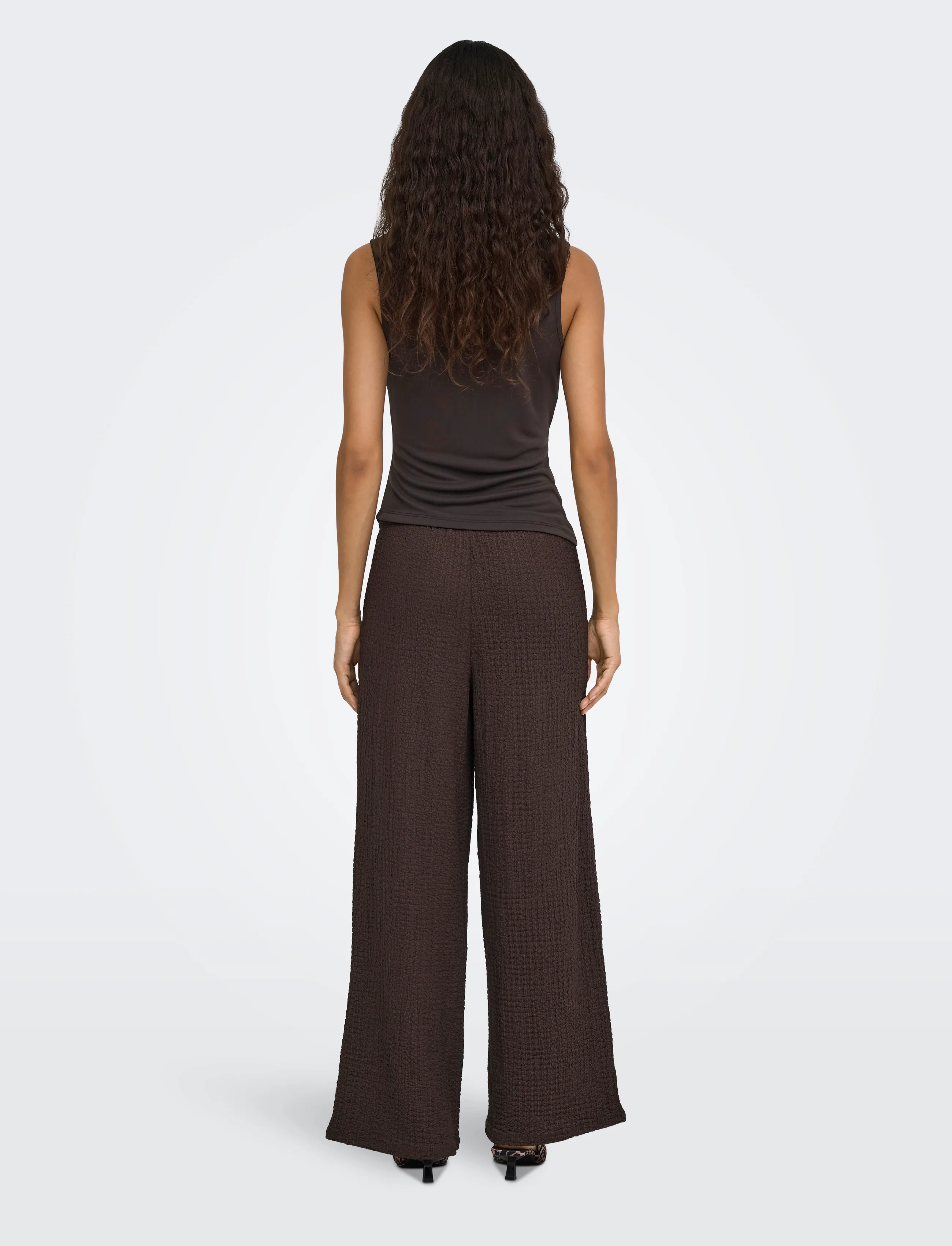 ONLY - ONLHAZE S/L BUCKLE TOP JRS - Ärmellose tops - chocolate torte - 3