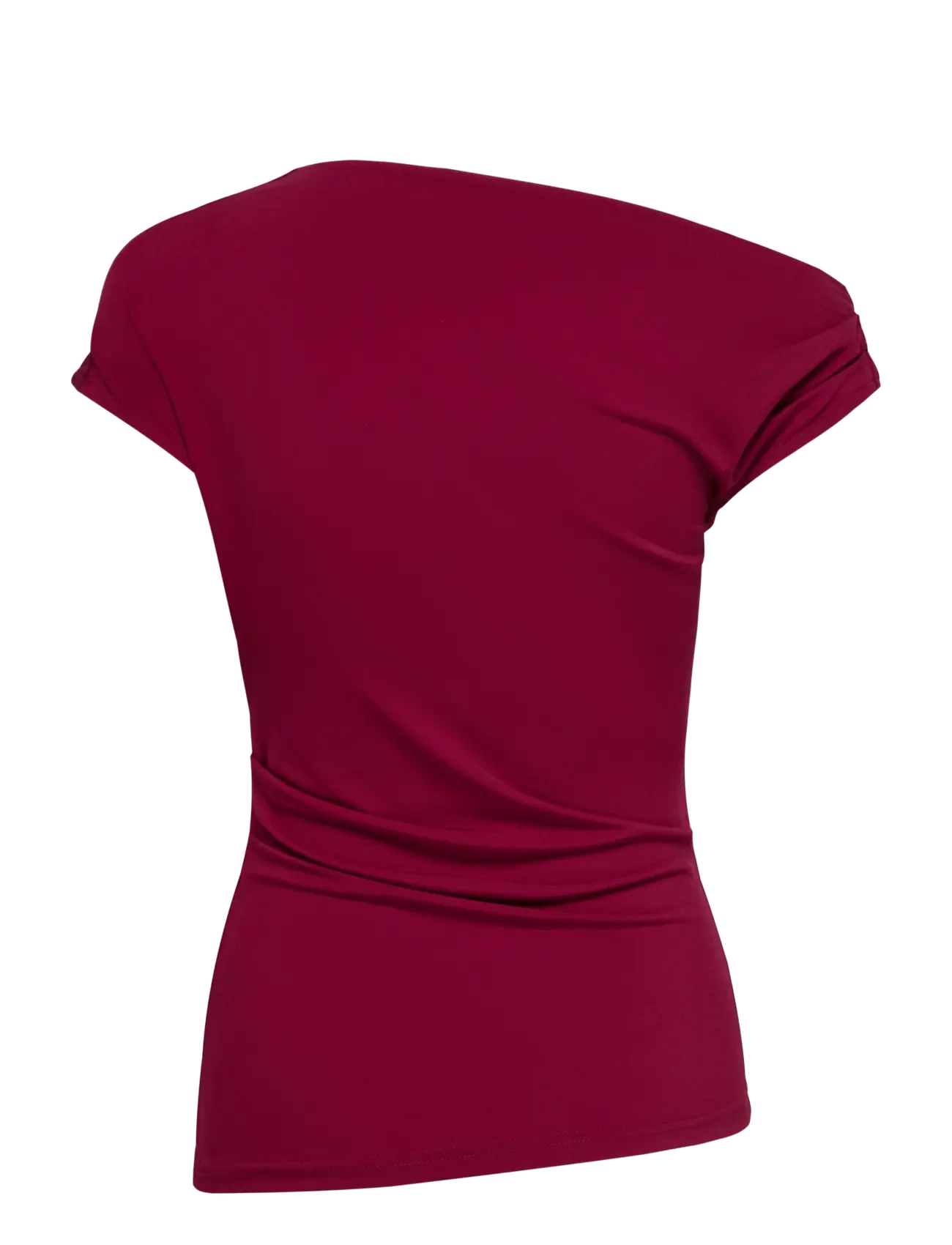 ONLY - ONLARIA S/L ASSYMETRIC TOP JRS - t-shirts - rumba red - 2