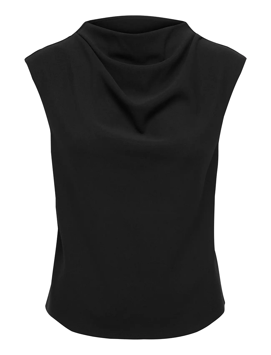 ONLY - ONLSHAKIA S/L WATERFALL TOP WVN - tanktops - black - 0