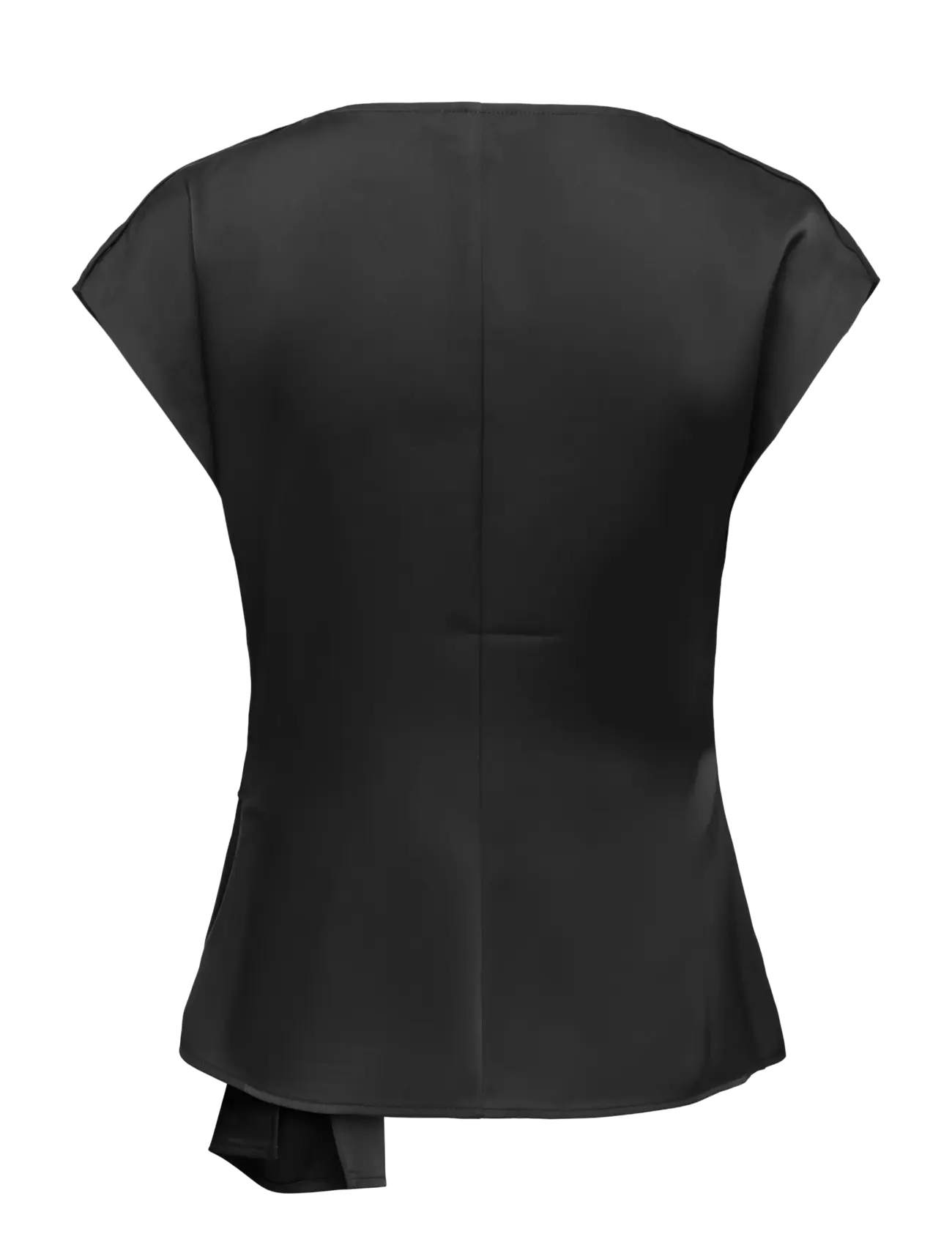ONLY - ONLDUNE S/L WRAP KNOT TOP WVN - sleeveless blouses - black - 1