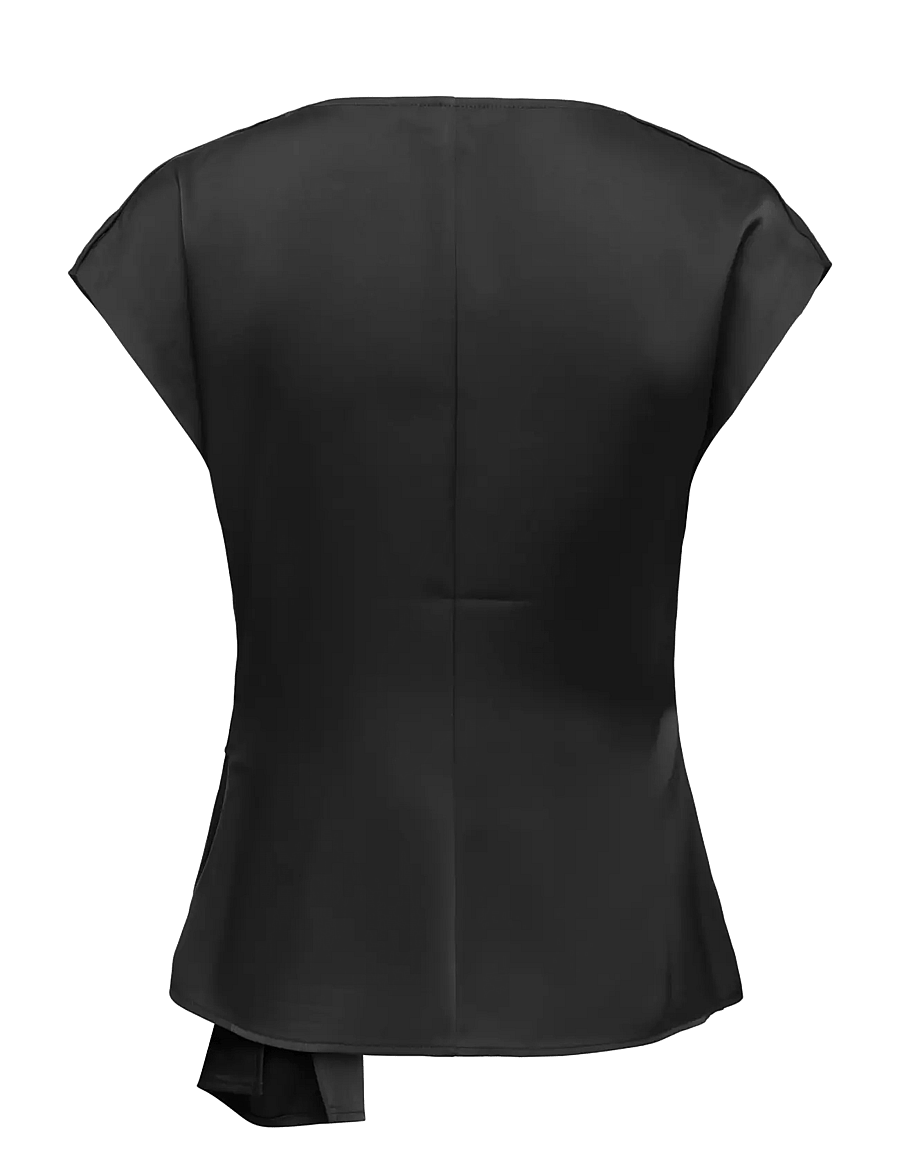 ONLY - ONLDUNE S/L WRAP KNOT TOP WVN - varrukateta pluusid - black - 1