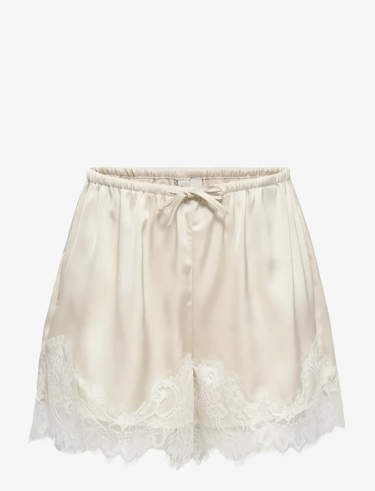 ONLY - ONLMENUS LACE SATIN SHORTS WVN EX - shorts - birch - 1