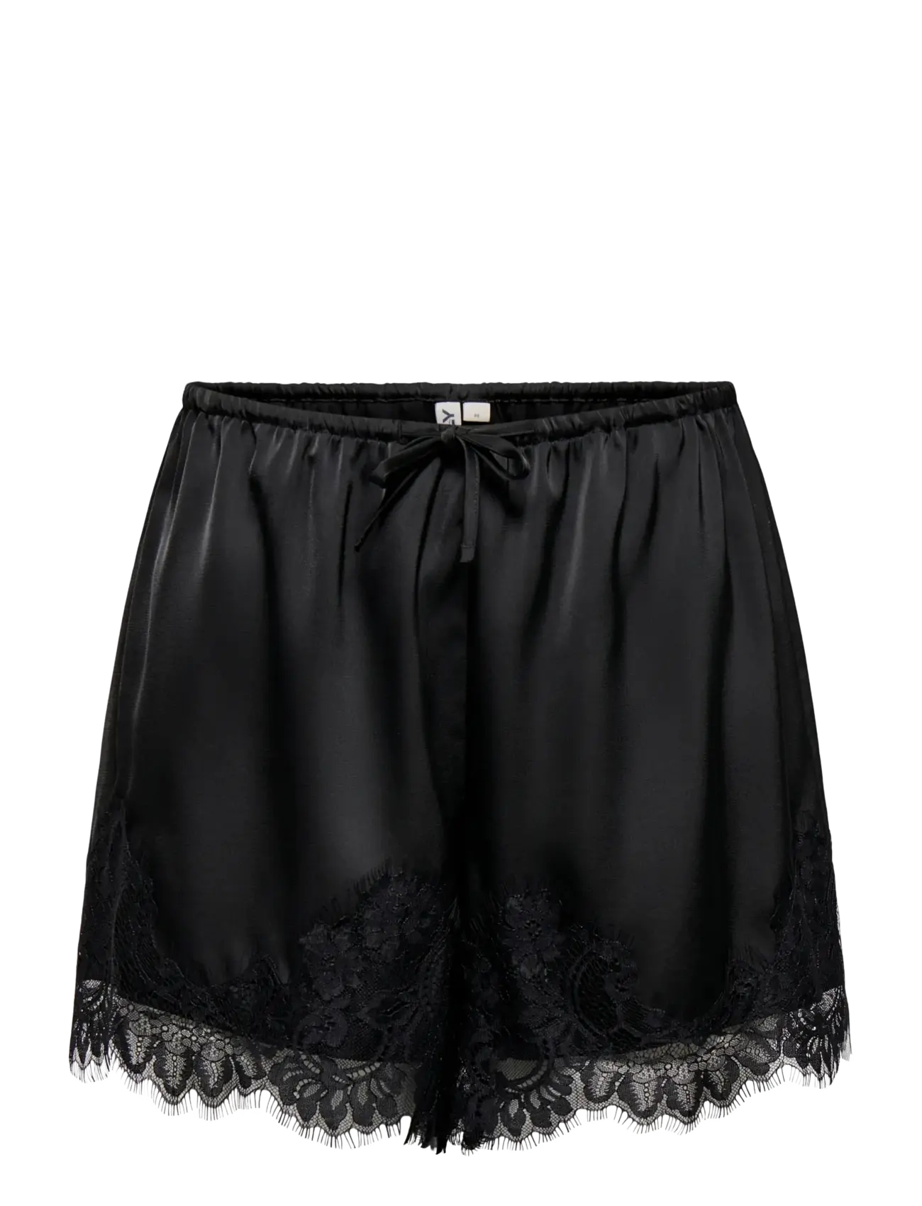 ONLY ONLMENUS LACE SATIN SHORTS WVN EX - Underkläder - BLACK / black