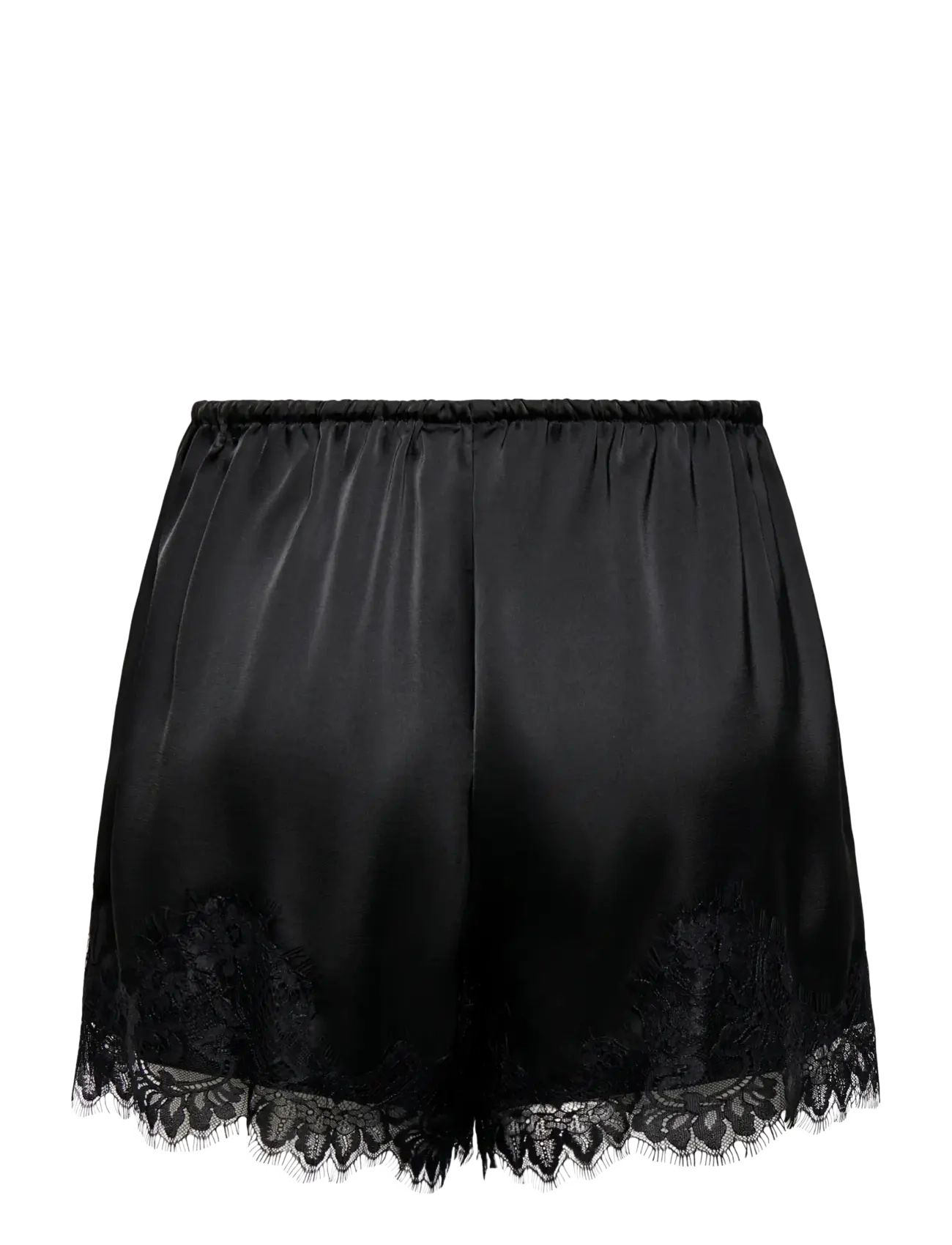 ONLY - ONLMENUS LACE SATIN SHORTS WVN EX - natshorts - black - 2