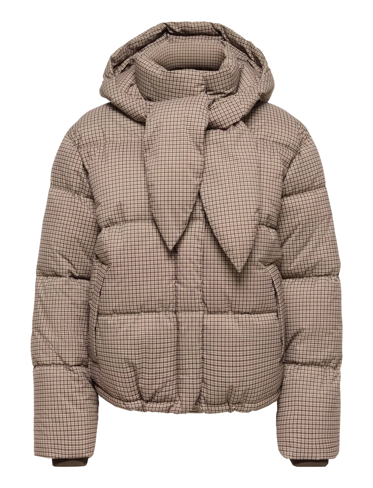 ONLY - ONLMIA SCARF CHECK PUFFER JACKET OTW - winterjacken - toasted coconut - 1