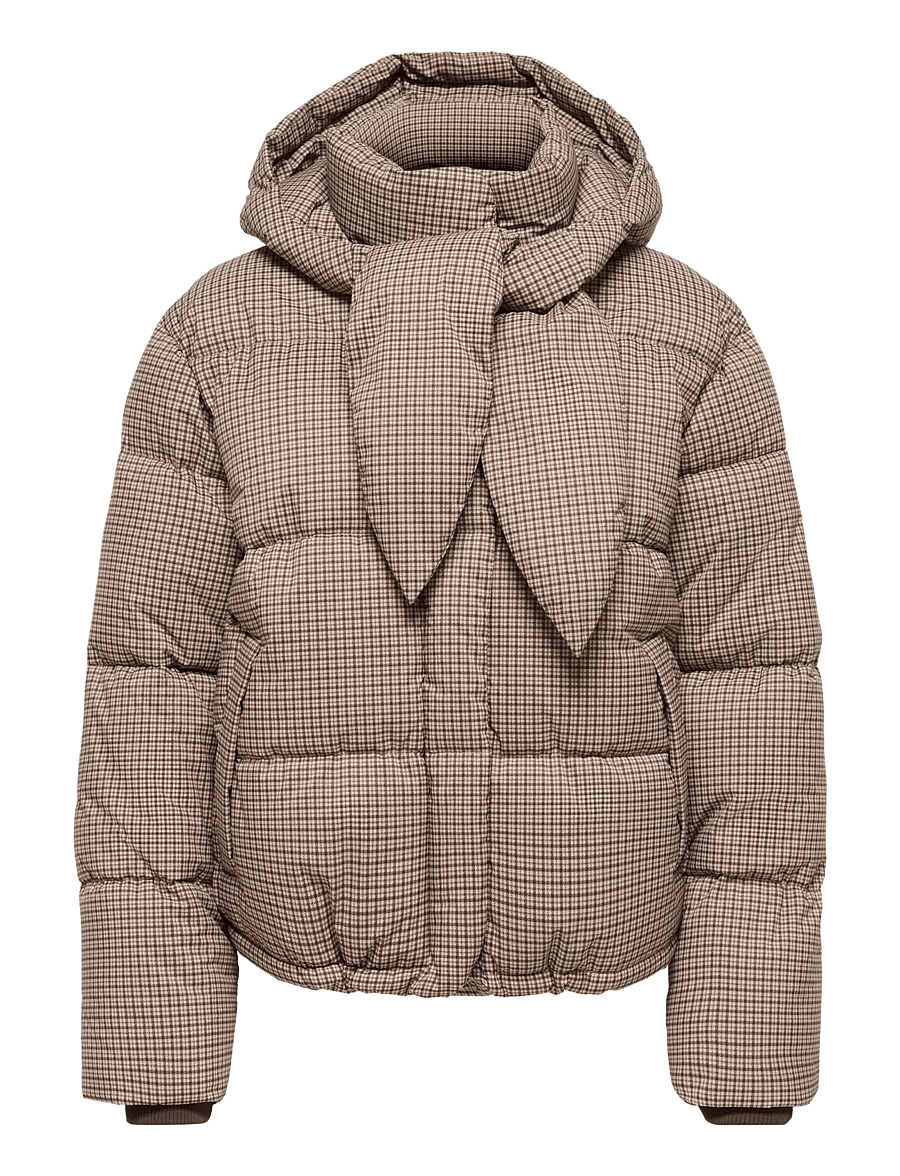ONLY - ONLMIA SCARF CHECK PUFFER JACKET OTW - winterjacken - toasted coconut - 1