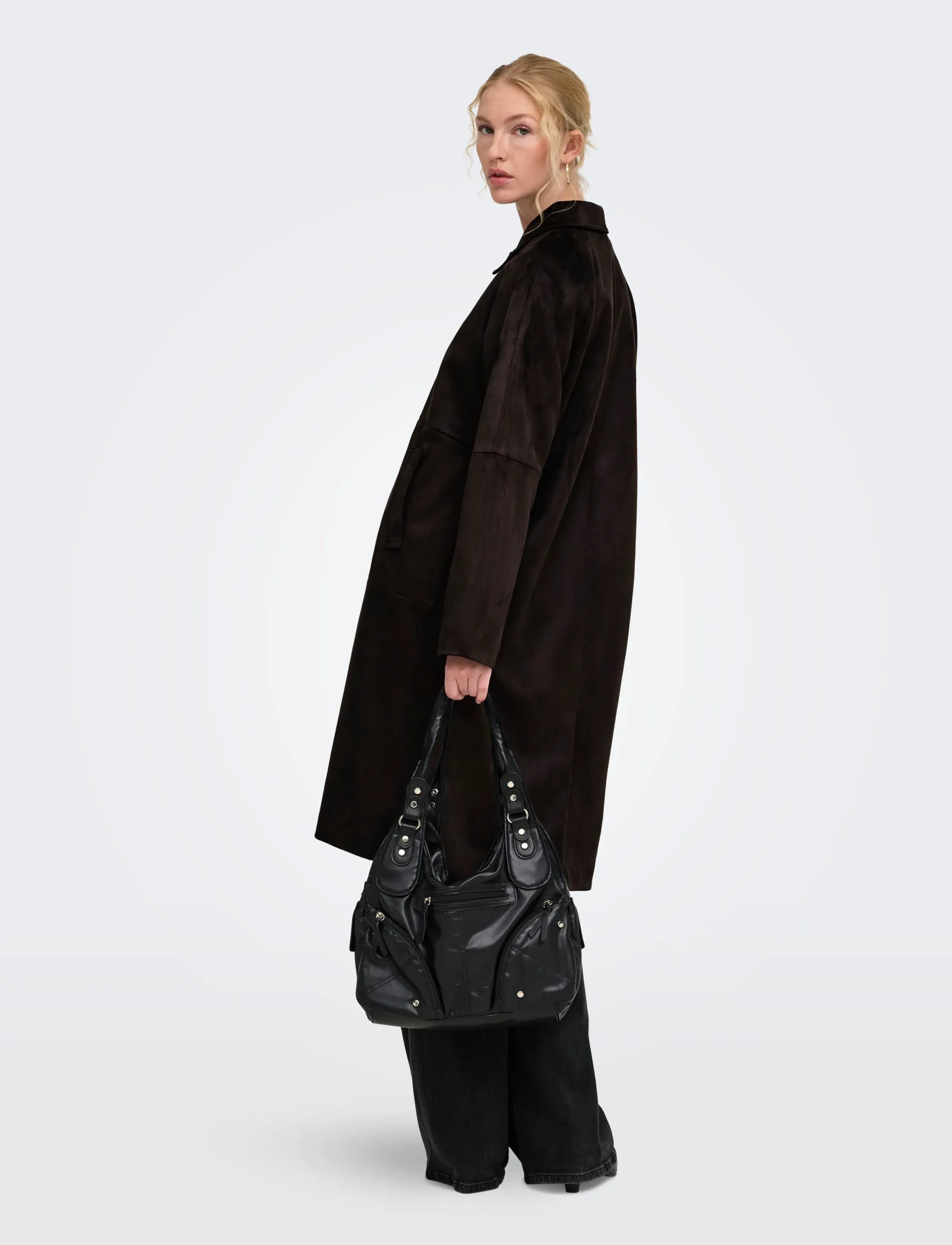 ONLY Onlcarolina Long Faux Suede Coat Otw kappor & rockar dam – bild 2
