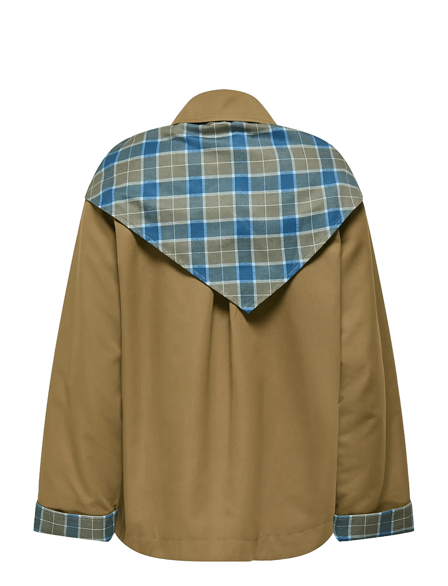ONLY - ONLZENIA MIX CHECK SCARF JACKET OTW - ermine - 2