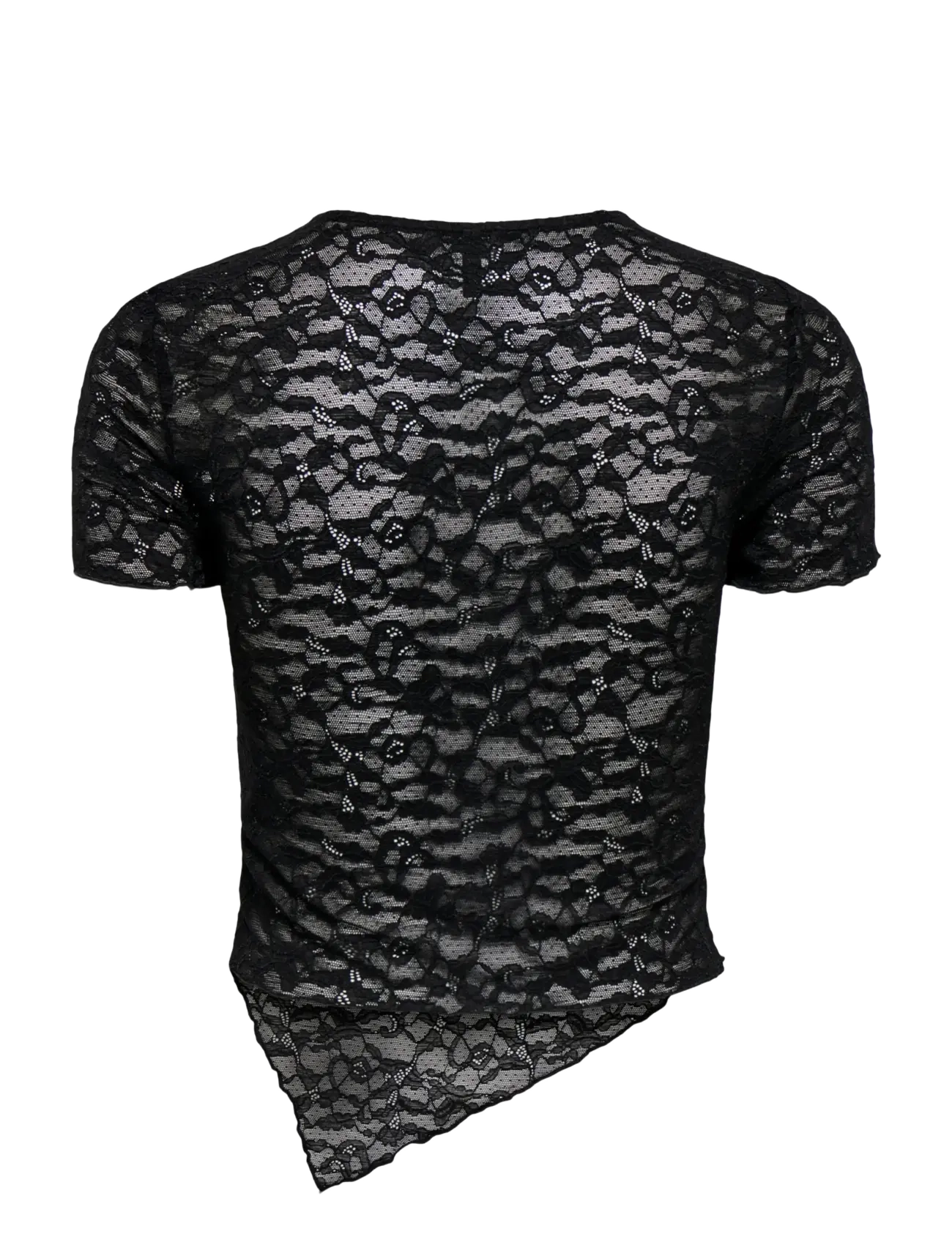 ONLY - ONLLIVA S/S LACE TOP CS JRS - t-särgid - black - 2