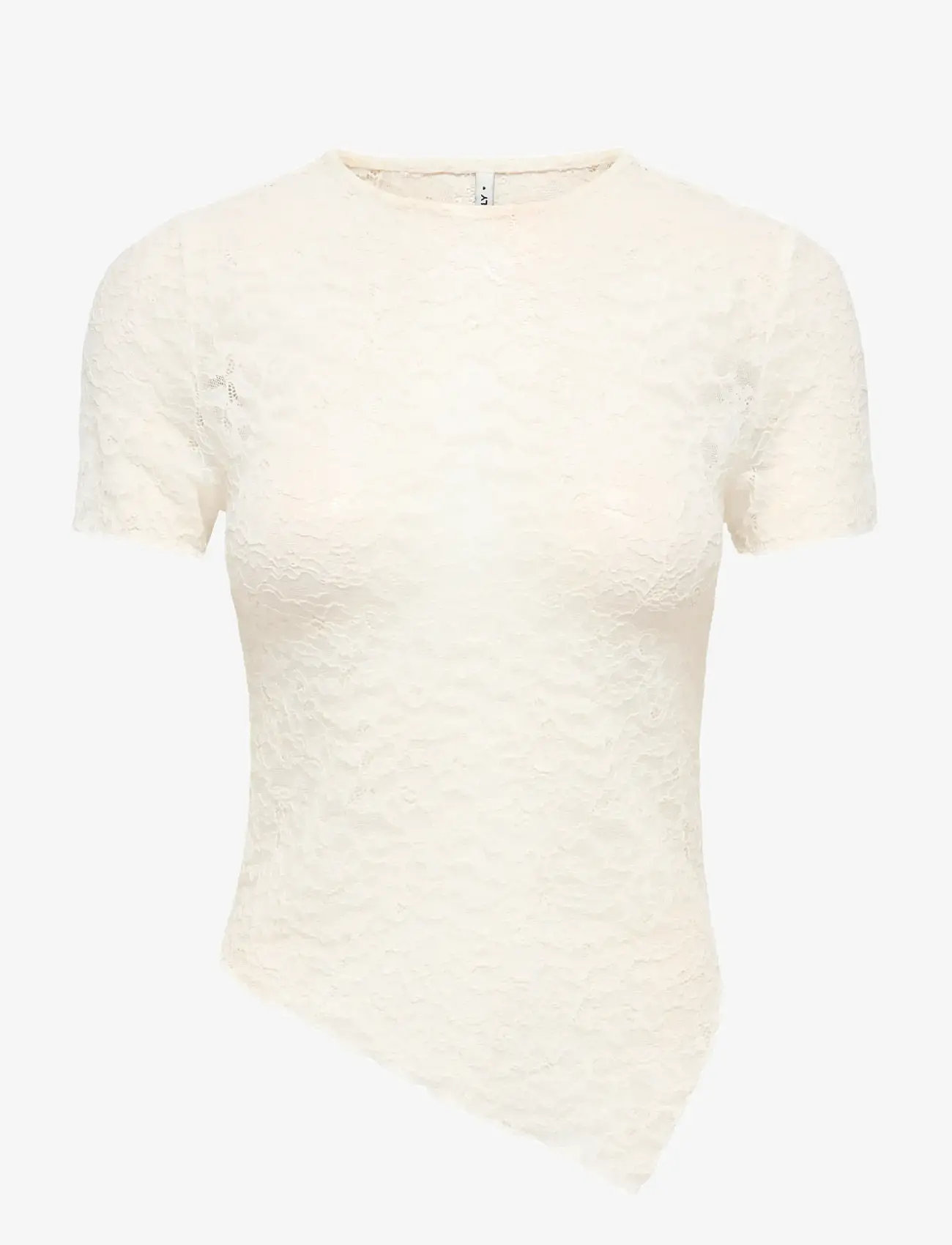 ONLY - ONLLIVA S/S LACE TOP CS JRS - t-shirts - cloud dancer - 1