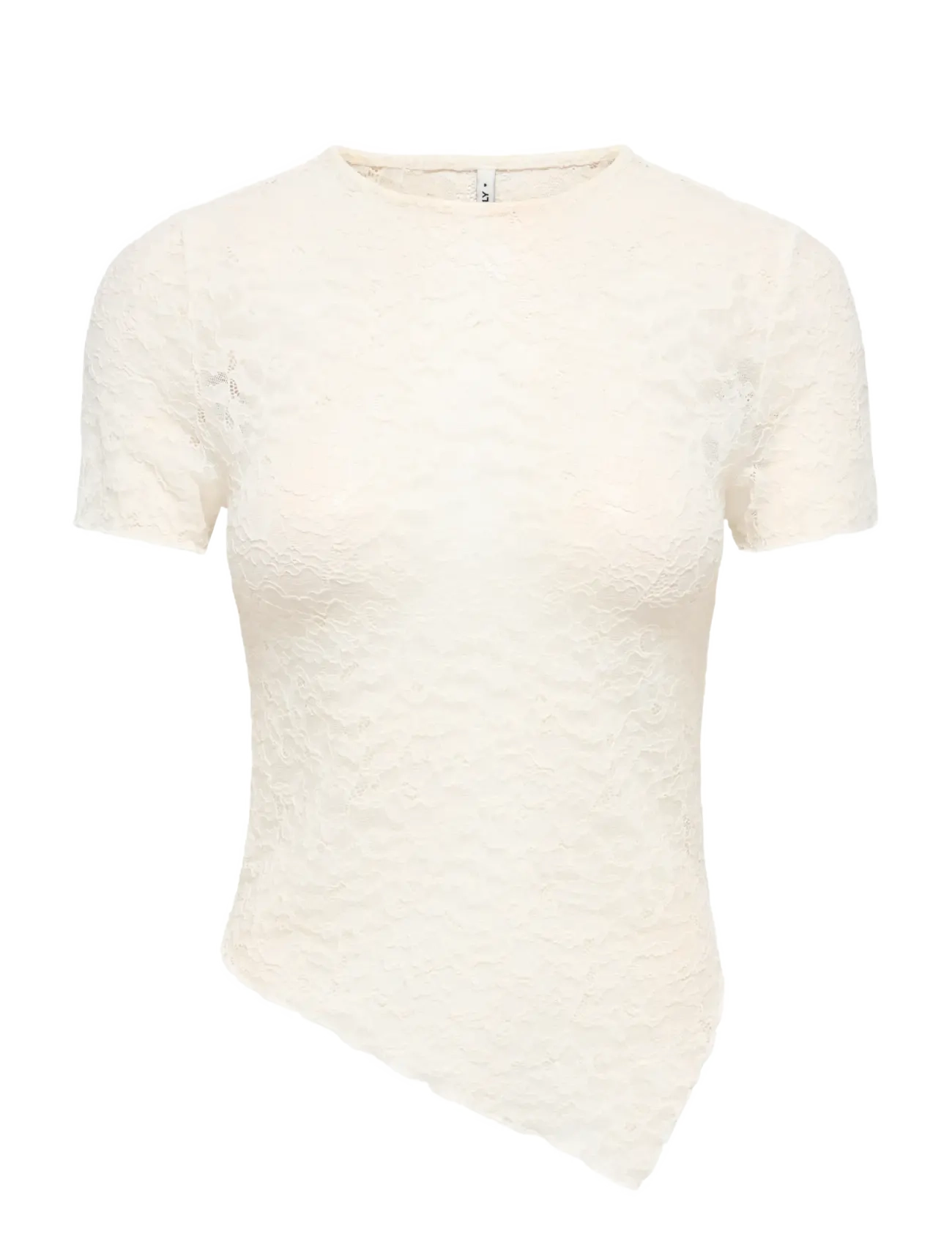 ONLY ONLLIVA S/S LACE TOP CS JRS - T-shirts & Tops - CLOUD DANCER / cream