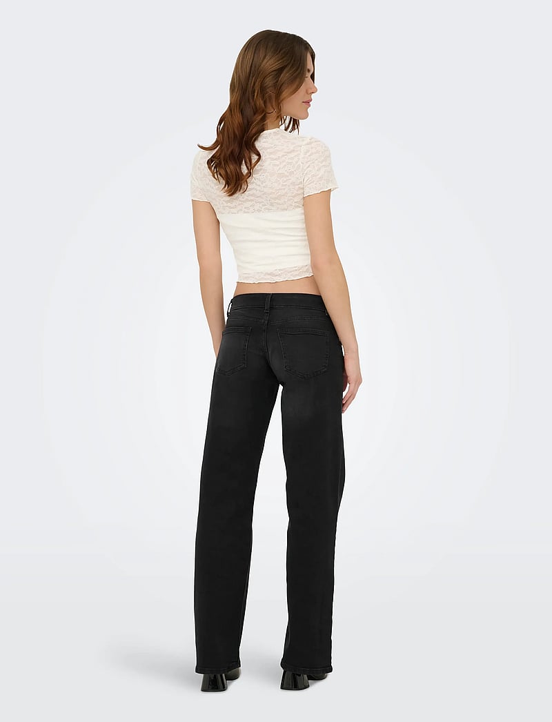 ONLY - ONLLIVA S/S LACE TOP CS JRS - t-shirts - cloud dancer - 3