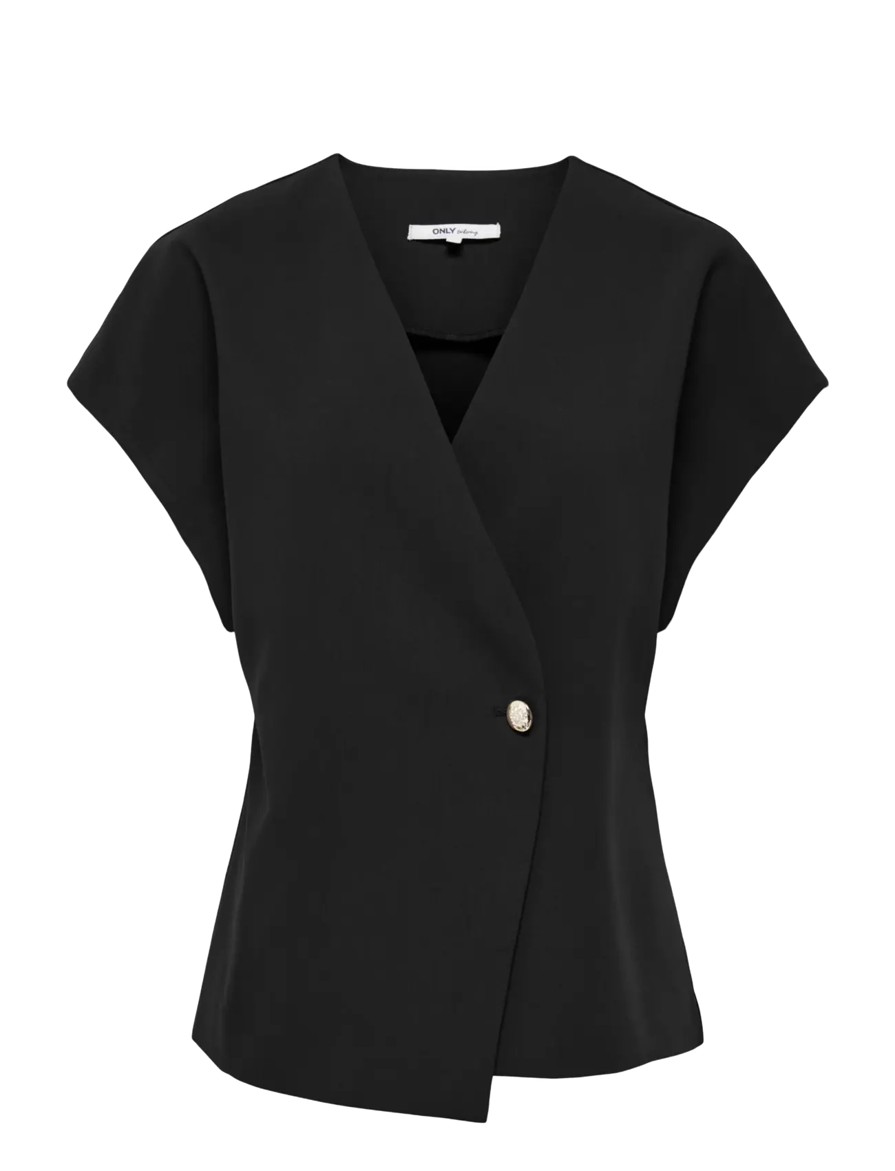ONLY ONLYASMINE S/S ASYMMETRIC SHIRT TLR - Riided - BLACK / black