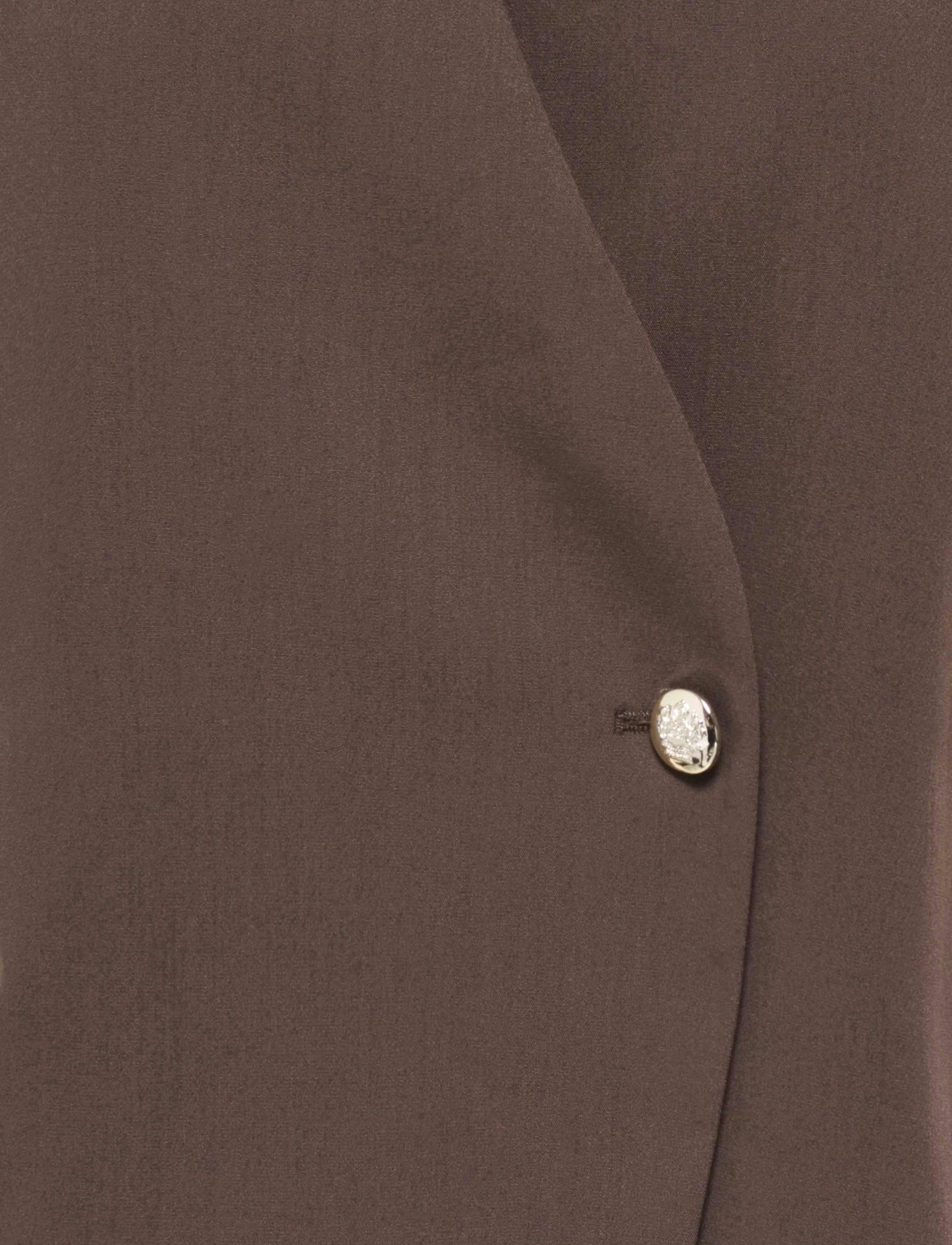 ONLY - ONLYASMINE S/S ASYMMETRIC SHIRT TLR - kortärmade skjortor - chocolate torte - 2