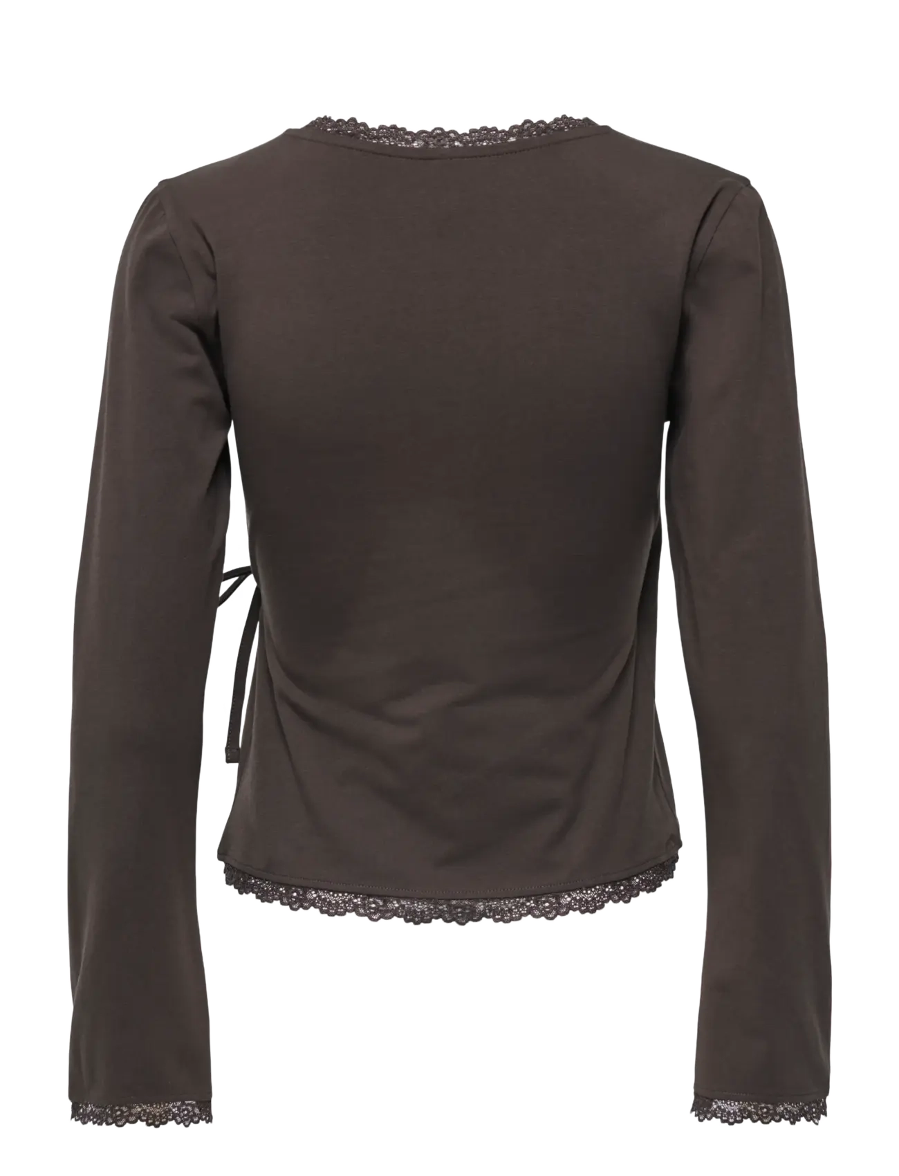 ONLY - ONLKISS CALM L/S WRAP CARDIGAN JRS - cardigans - chocolate torte - 1