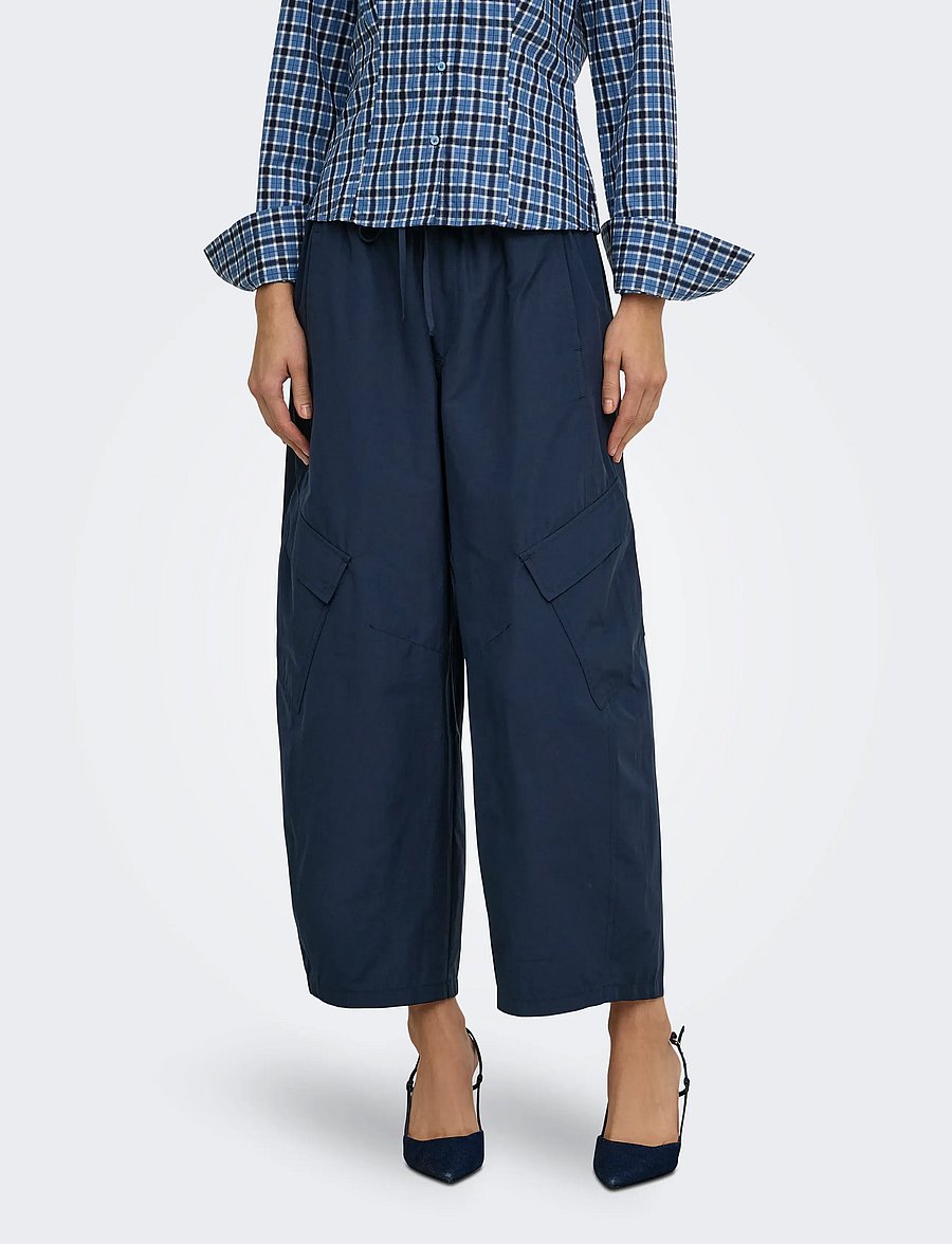 ONLY - ONLAYANA MW ANK BARREL CARGO PANT PNT - cargobyxor - navy blazer - 0