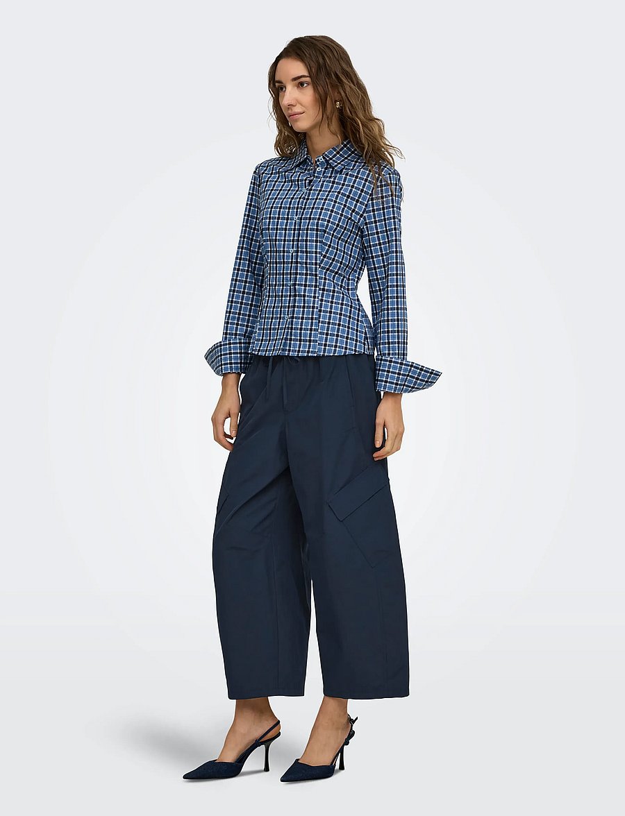 ONLY - ONLAYANA MW ANK BARREL CARGO PANT PNT - cargobyxor - navy blazer - 4