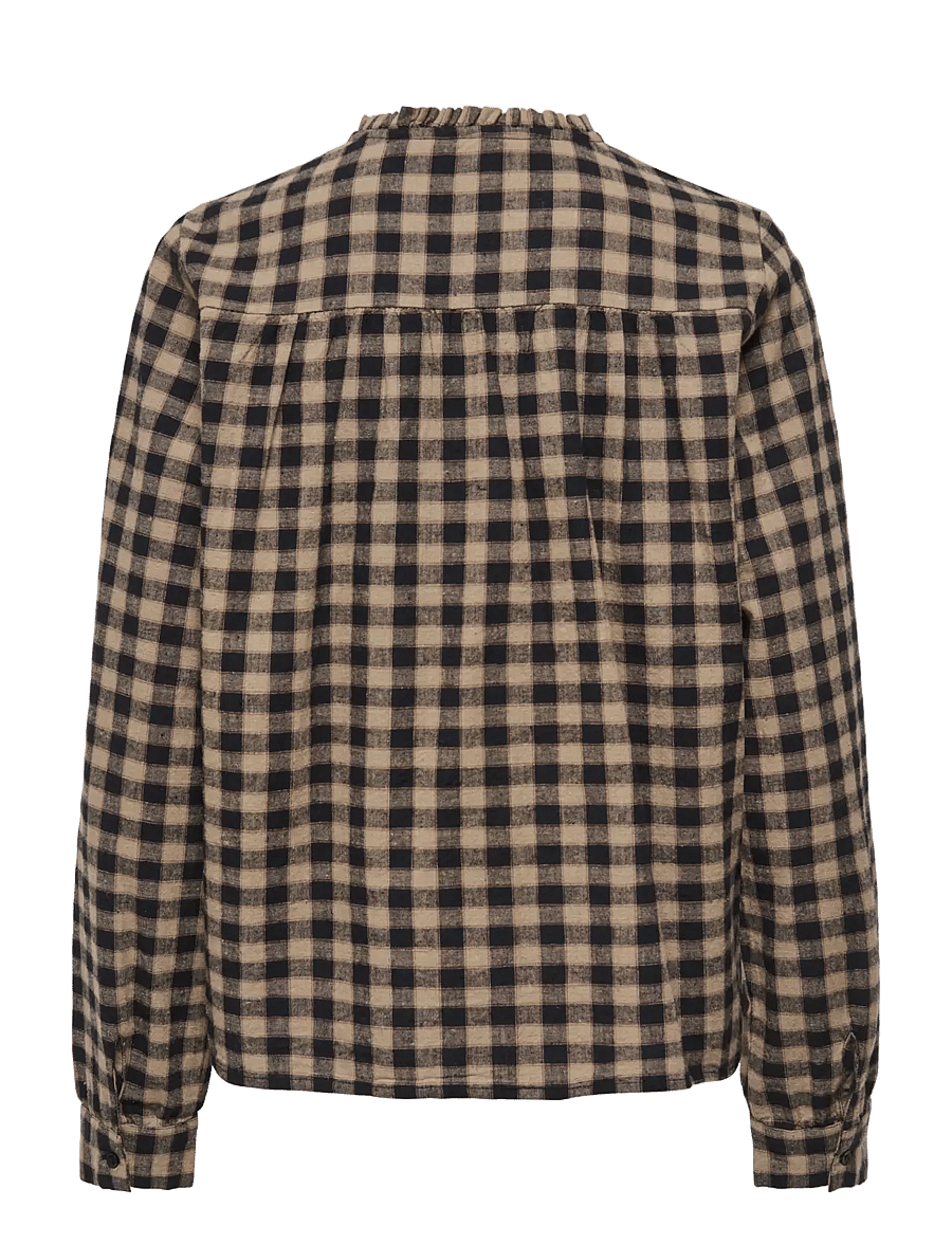 ONLY - ONLFRIDA CHECK BOW DETAIL SHIRT WVN EX - black - 1