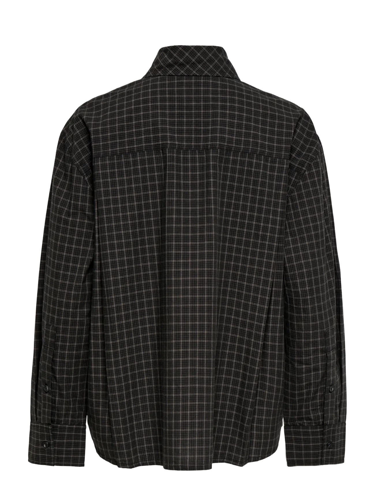 ONLY - ONLMAYA CHECK BOW SHIRT WVN EX - långärmade skjortor - black - 1