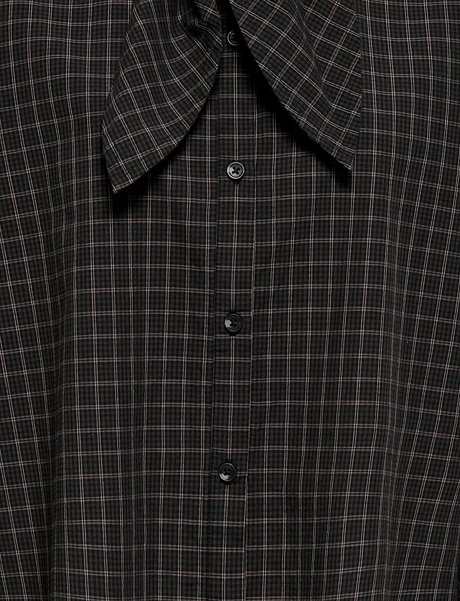 ONLY - ONLMAYA CHECK BOW SHIRT WVN EX - långärmade skjortor - black - 2