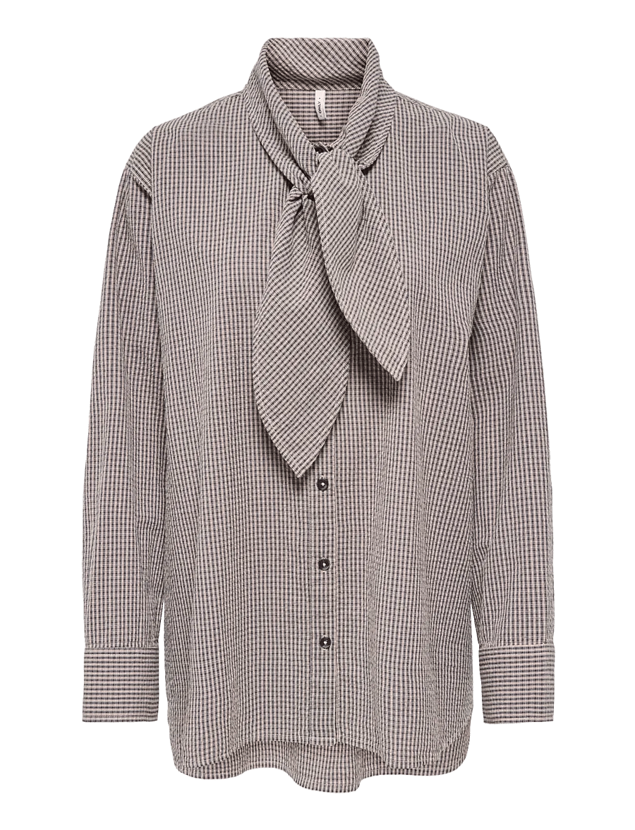 ONLY - ONLMAYA CHECK BOW SHIRT WVN EX - black - 0