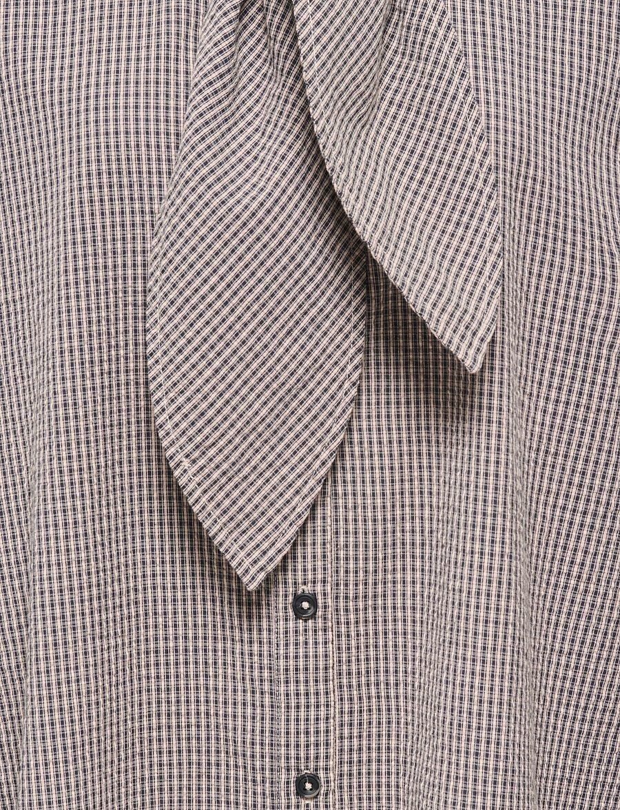 ONLY - ONLMAYA CHECK BOW SHIRT WVN EX - black - 2