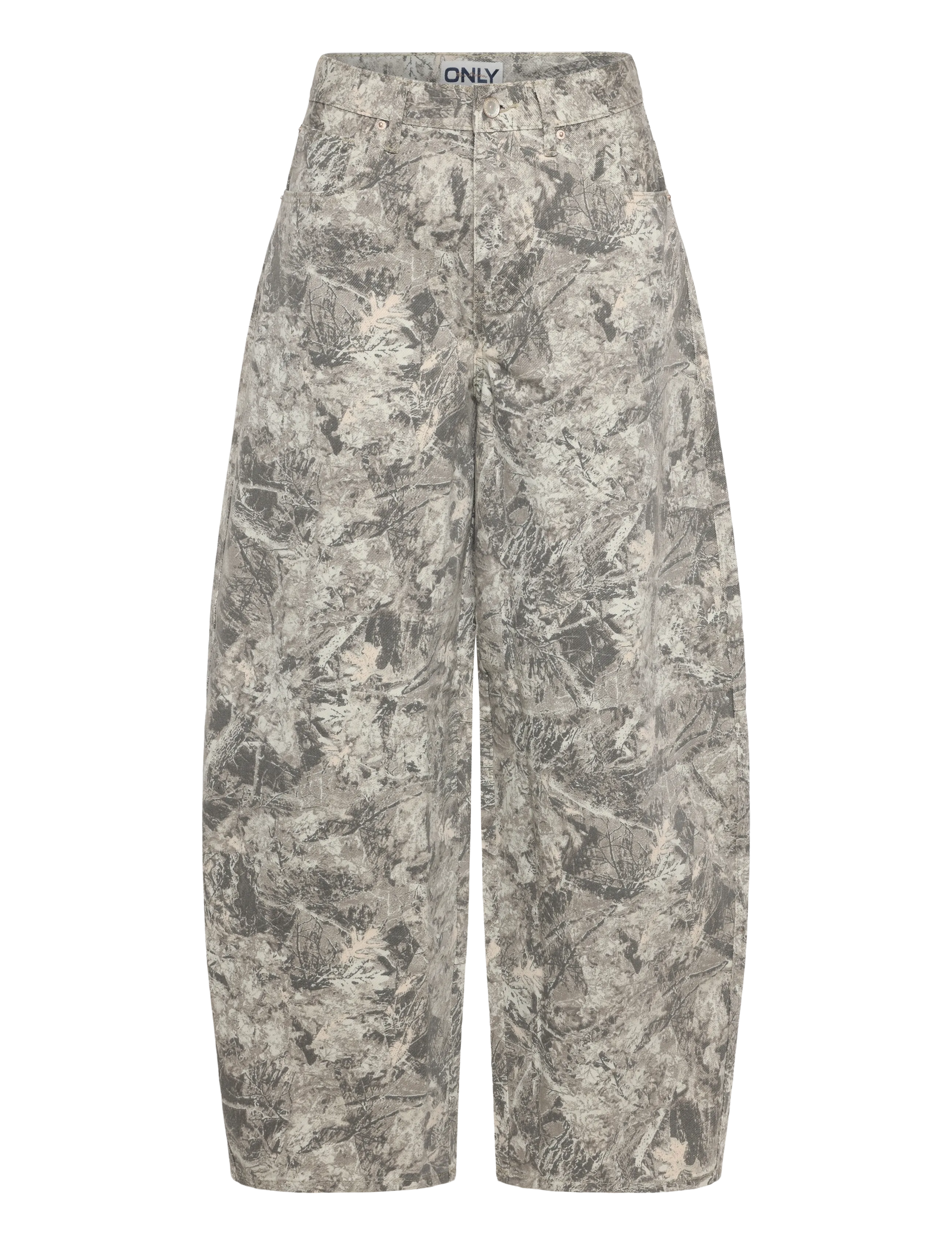 ONLY - ONLTAYLOR-BANU HW CAMO BARREL PANT PNT - barrel-teksad - smokey olive - 1