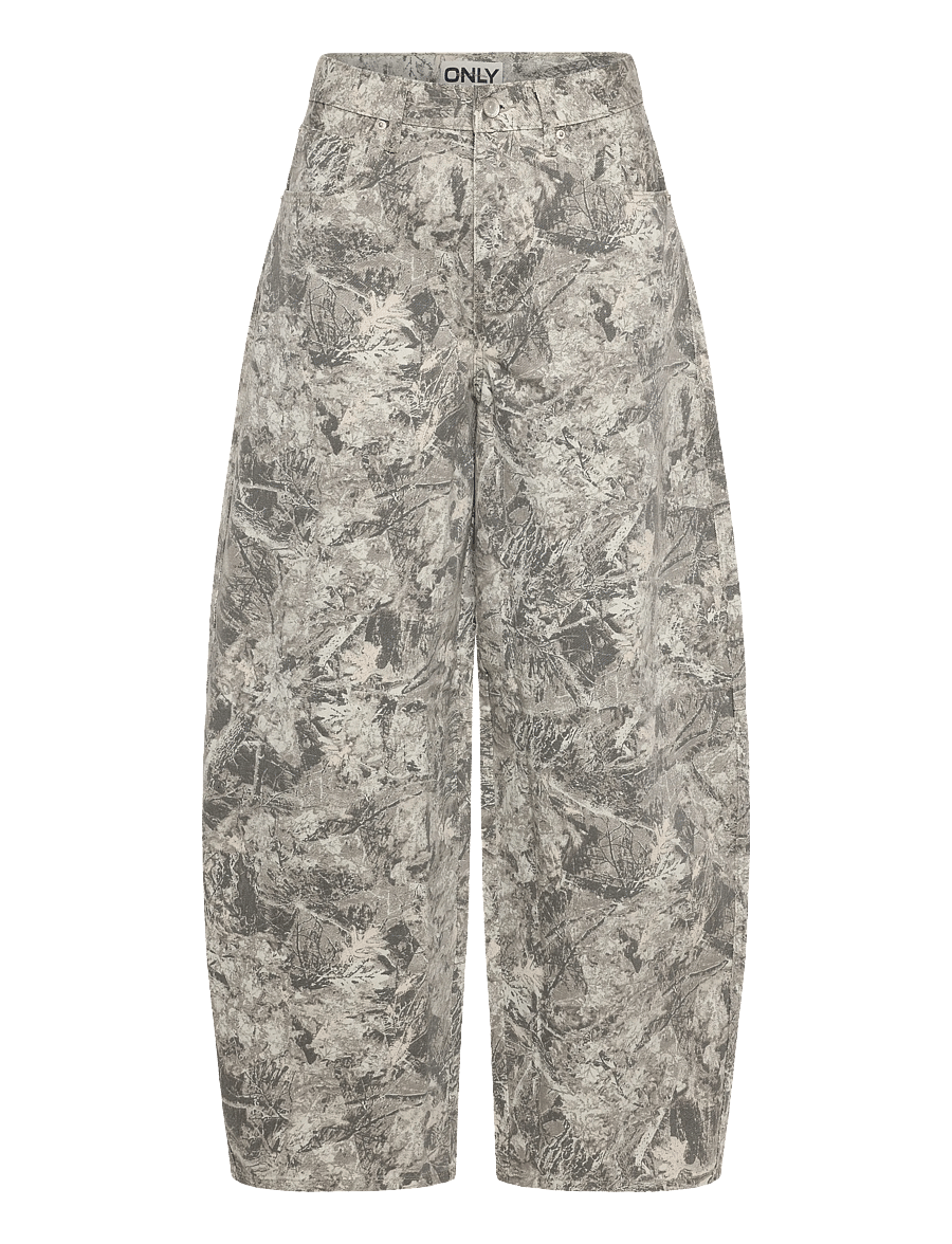 ONLY - ONLTAYLOR-BANU HW CAMO BARREL PANT PNT - barrel-teksad - smokey olive - 1