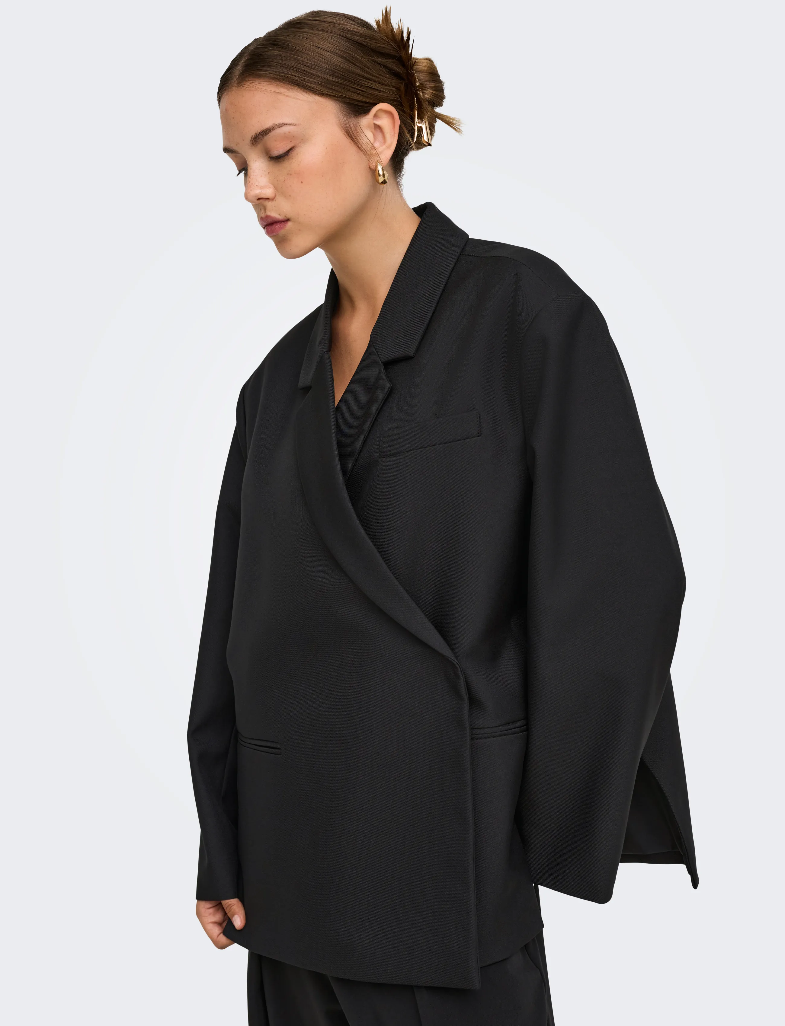 ONLY Onlcristin L/S Oversize Slit Blazer Tlr dam – bild 4