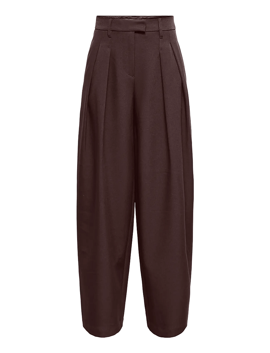 ONLY - ONLKIRSY MW PLEAT BARREL PANT TLR - coffee bean - 0