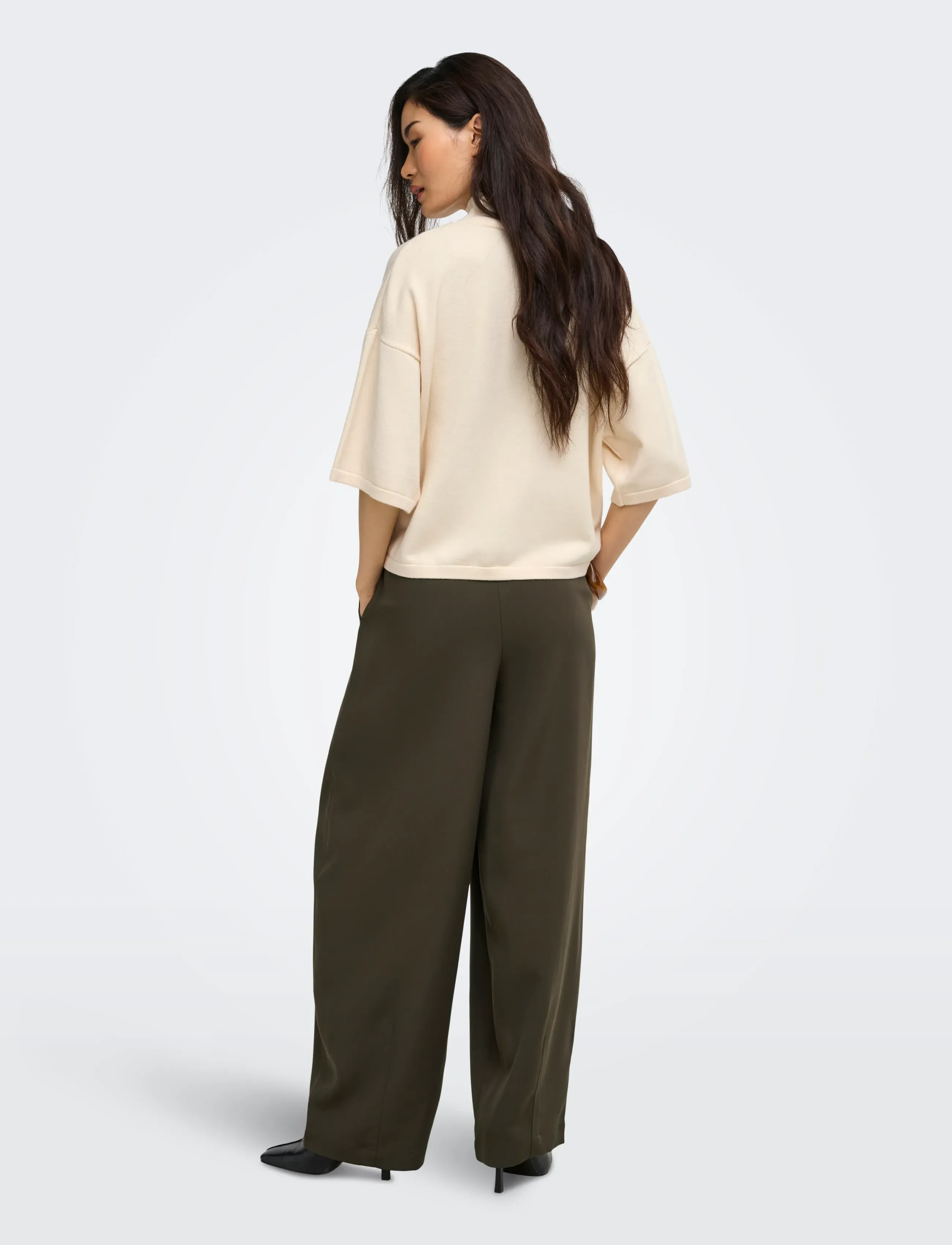 ONLY - ONLKIRSY MW PLEAT BARREL PANT TLR - barrel trousers - coffee bean - 3