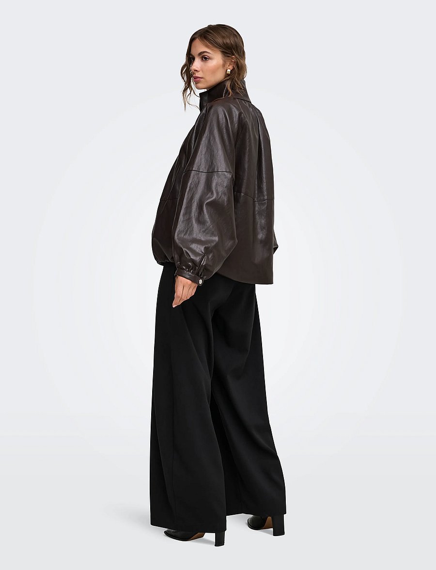 ONLY - ONLYASMINE MW PLEAT BARREL PANT TLR - barrel-bukser - black - 3